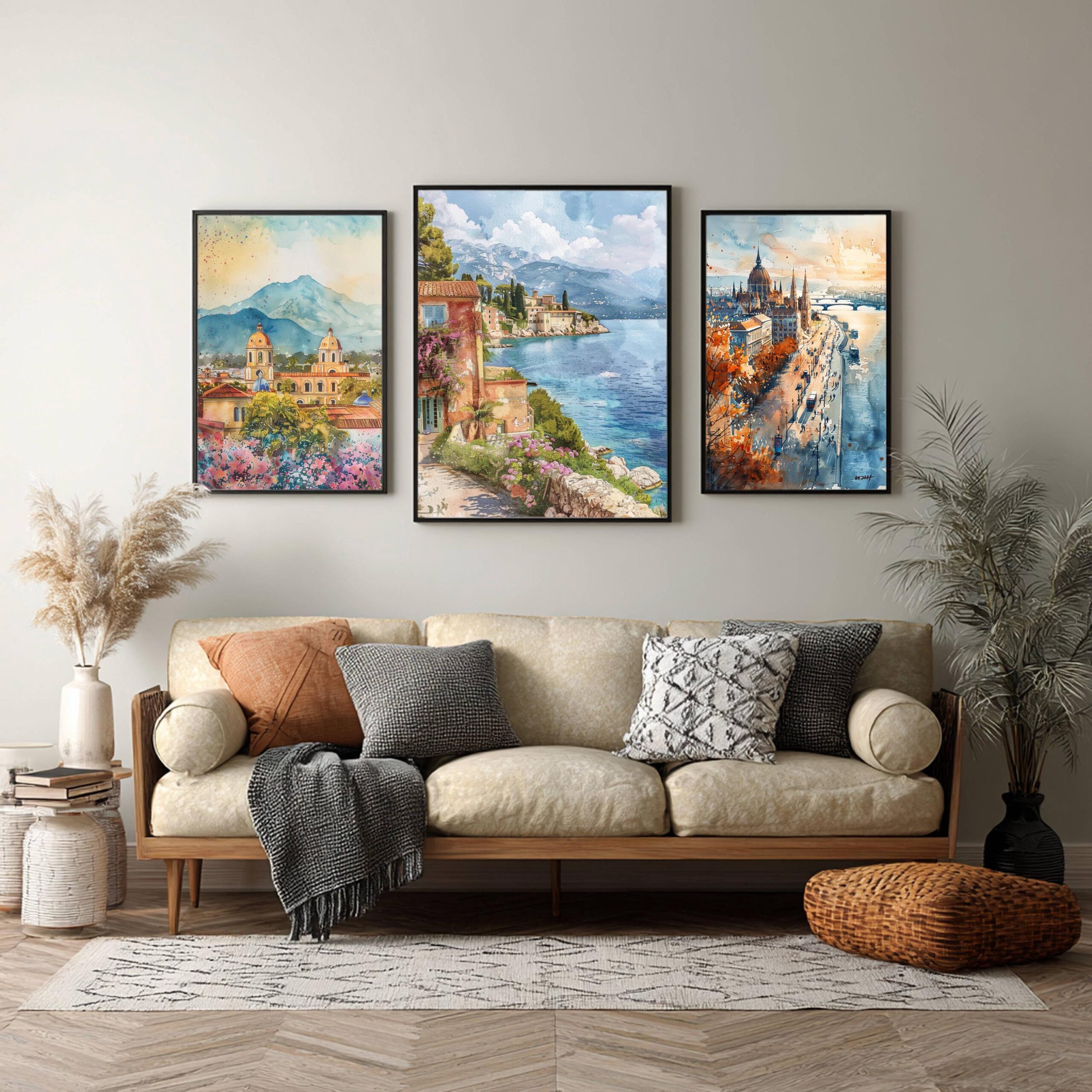 Côte d'Azur French Riviera Watercolor Print: France Travel Art Poster - Image 5