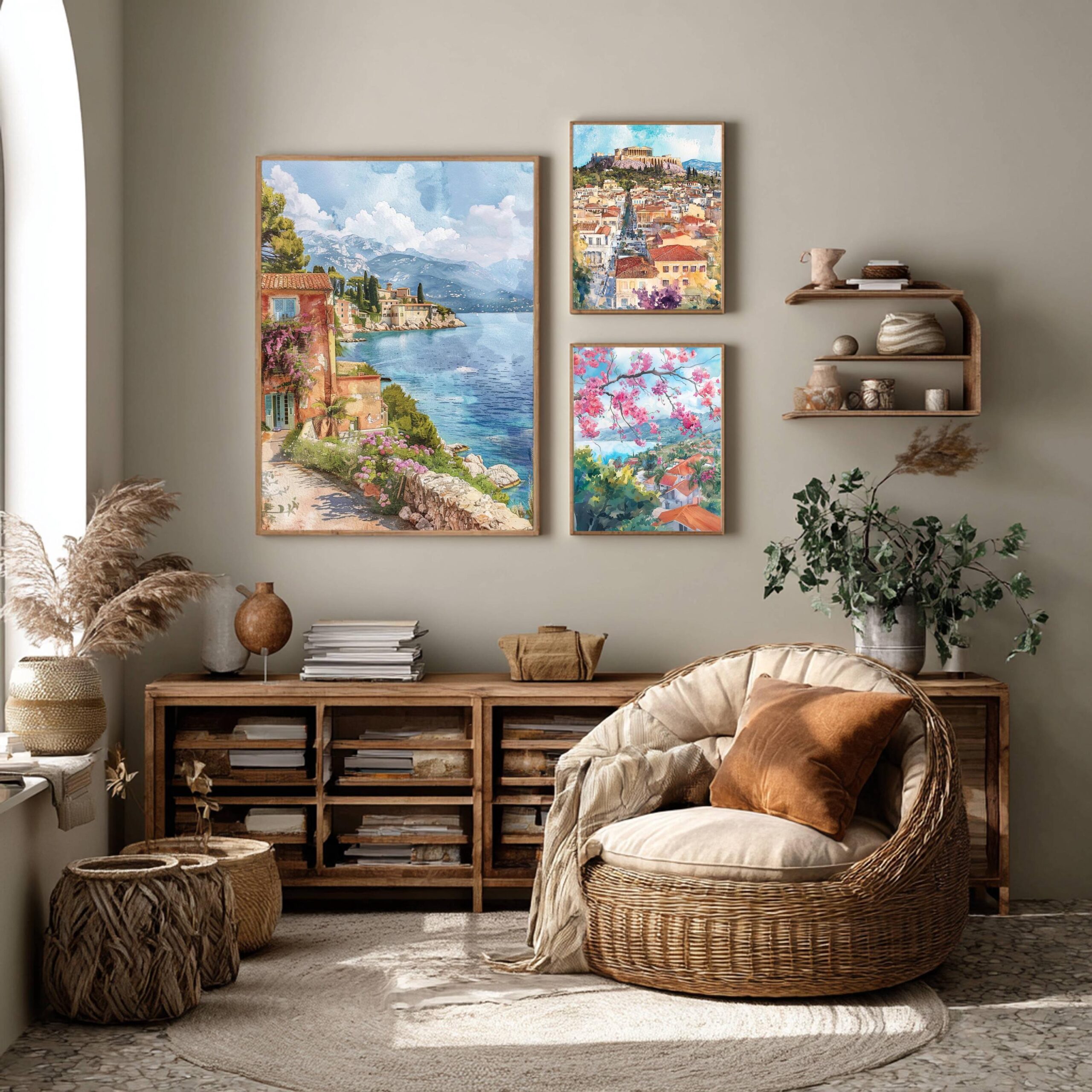 Côte d'Azur French Riviera Watercolor Print: France Travel Art Poster - Image 6