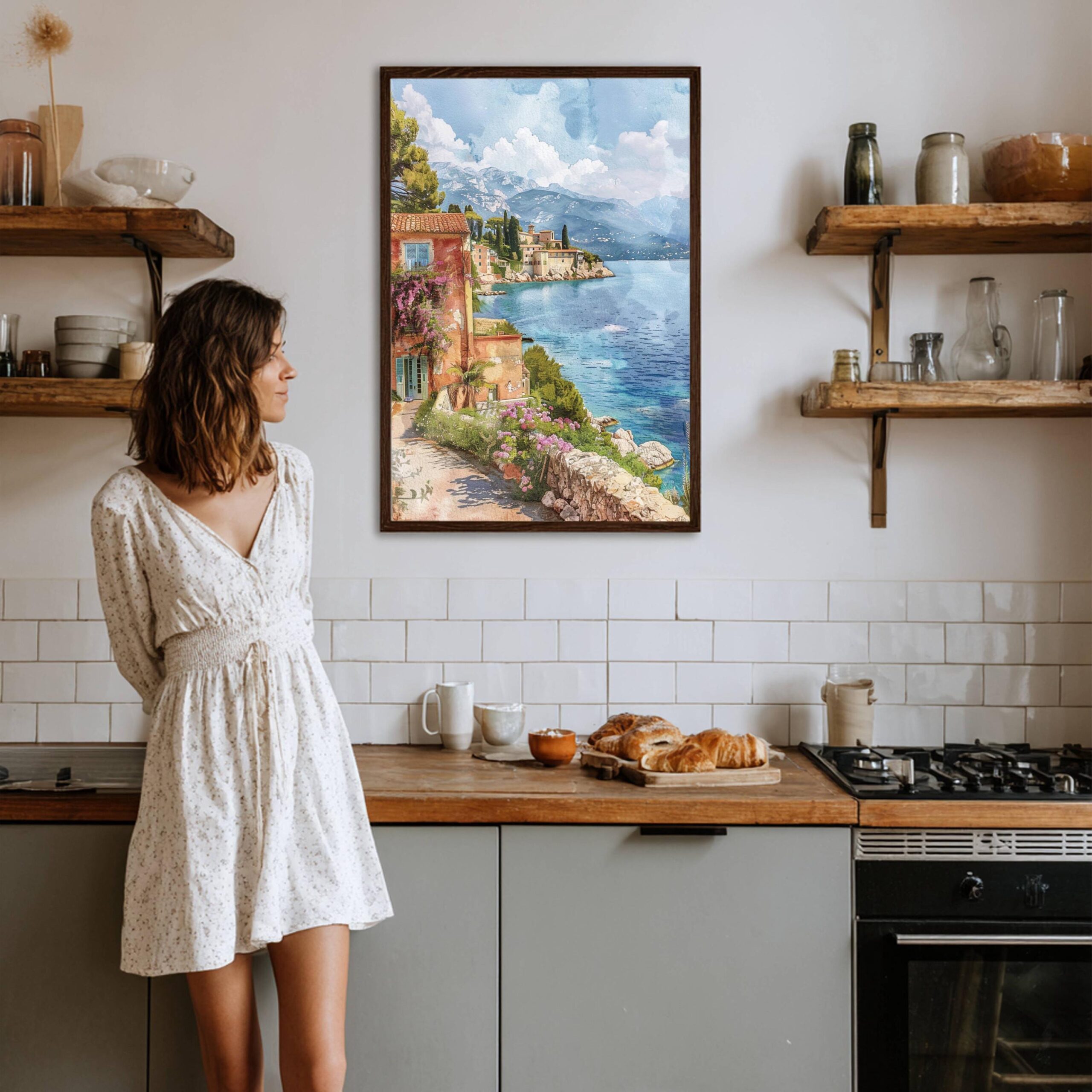 Côte d'Azur French Riviera Watercolor Print: France Travel Art Poster - Image 3