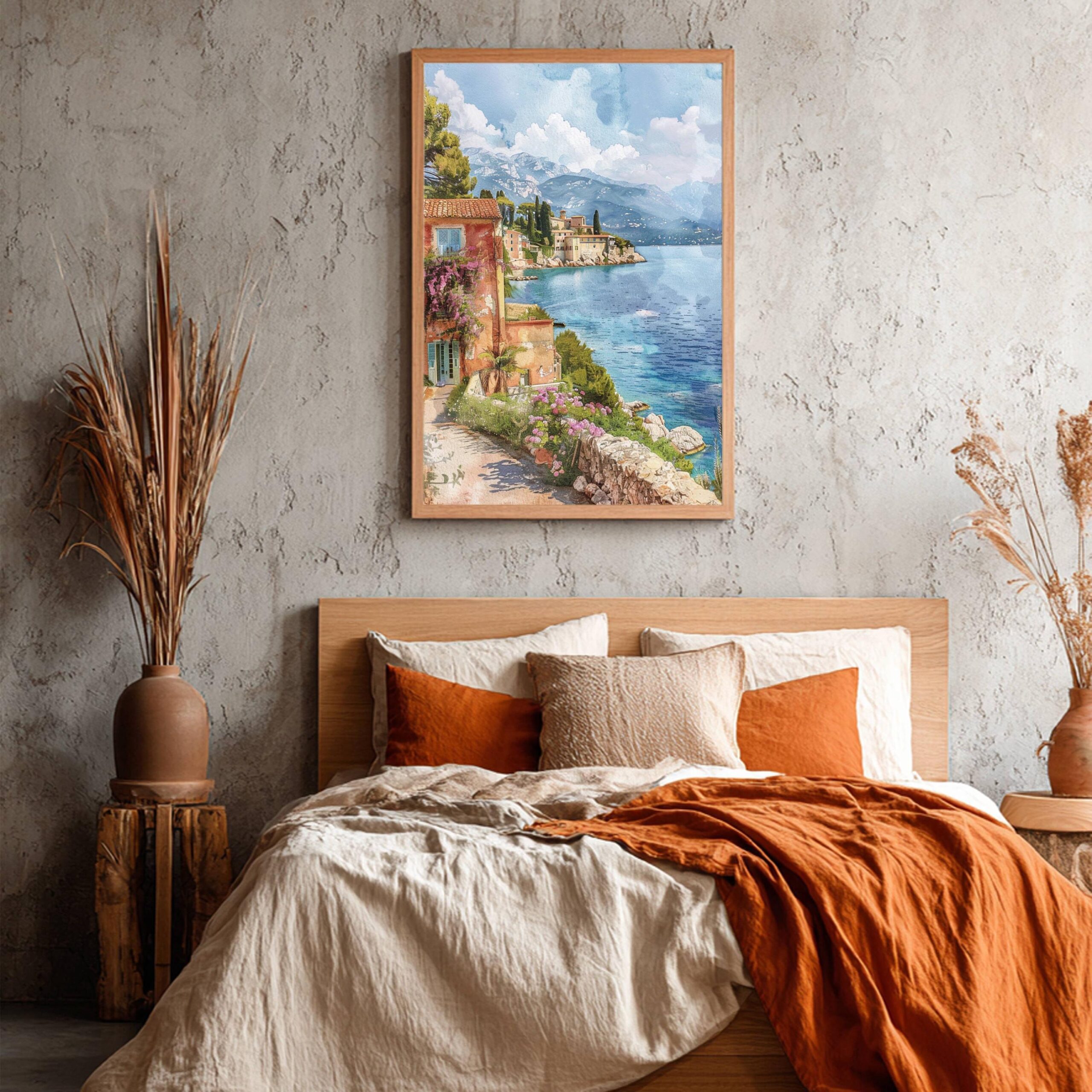 Côte d'Azur French Riviera Watercolor Print: France Travel Art Poster - Image 7