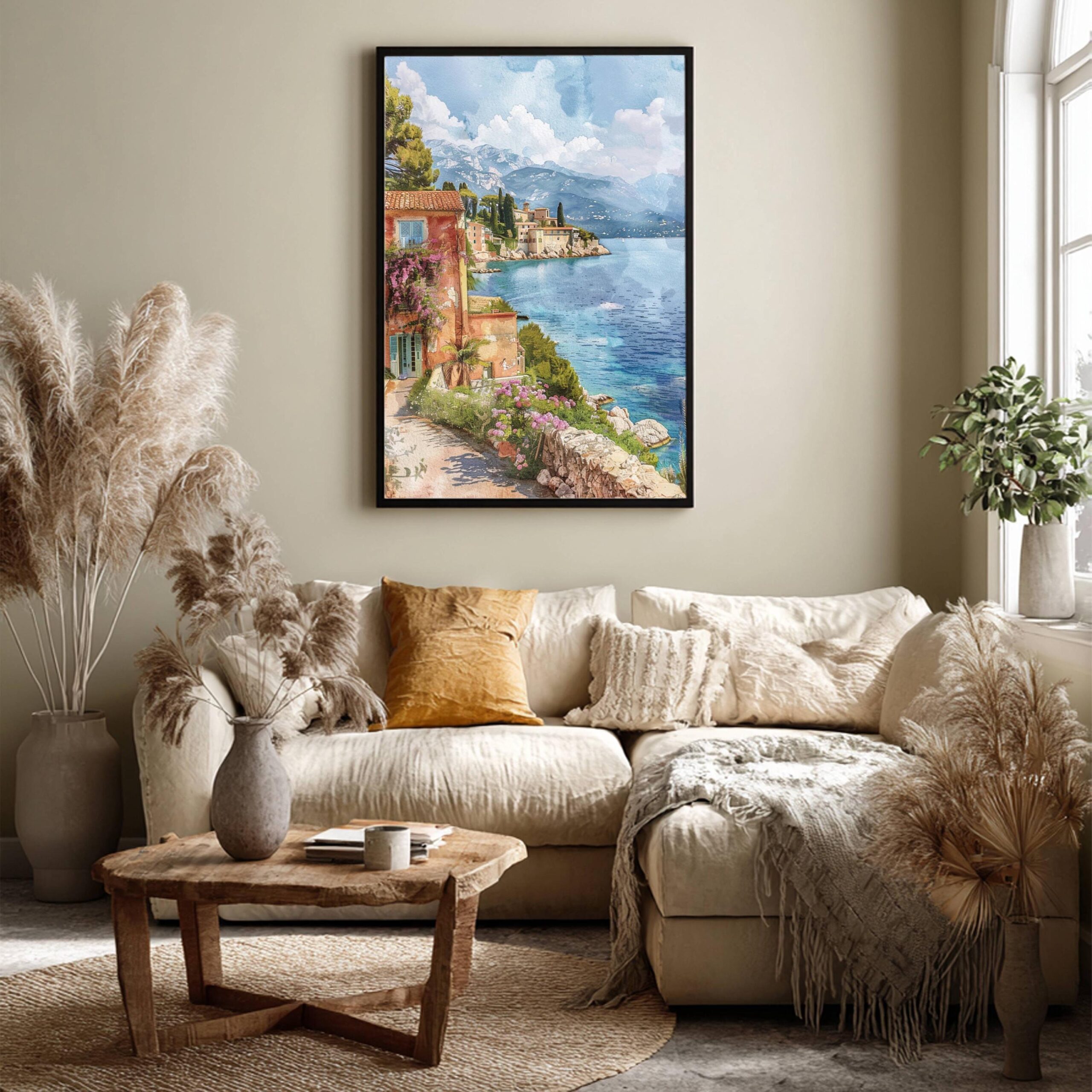 Côte d'Azur French Riviera Watercolor Print: France Travel Art Poster - Image 8