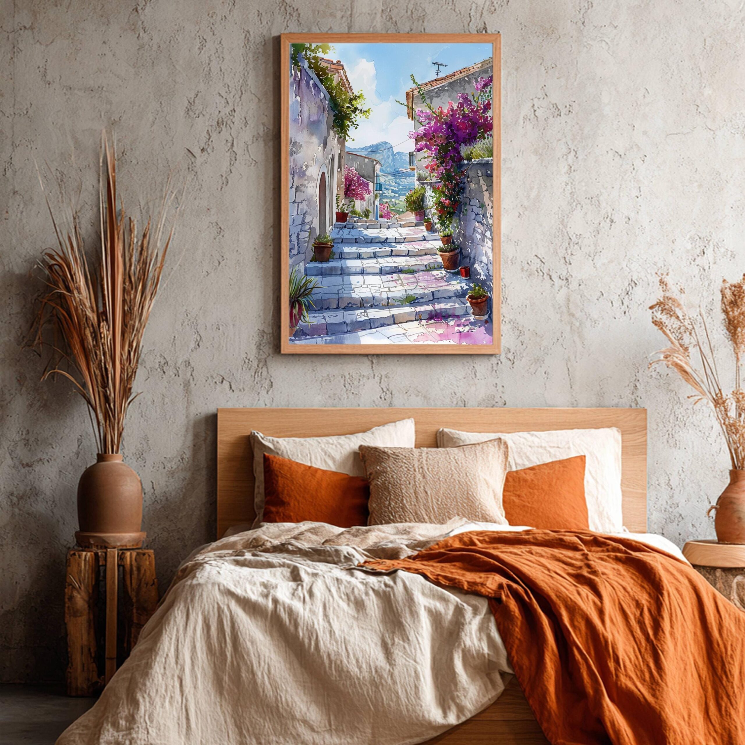 Island of Sicily Italy Europe Watercolor Print: Travel Art Poster - Image 7