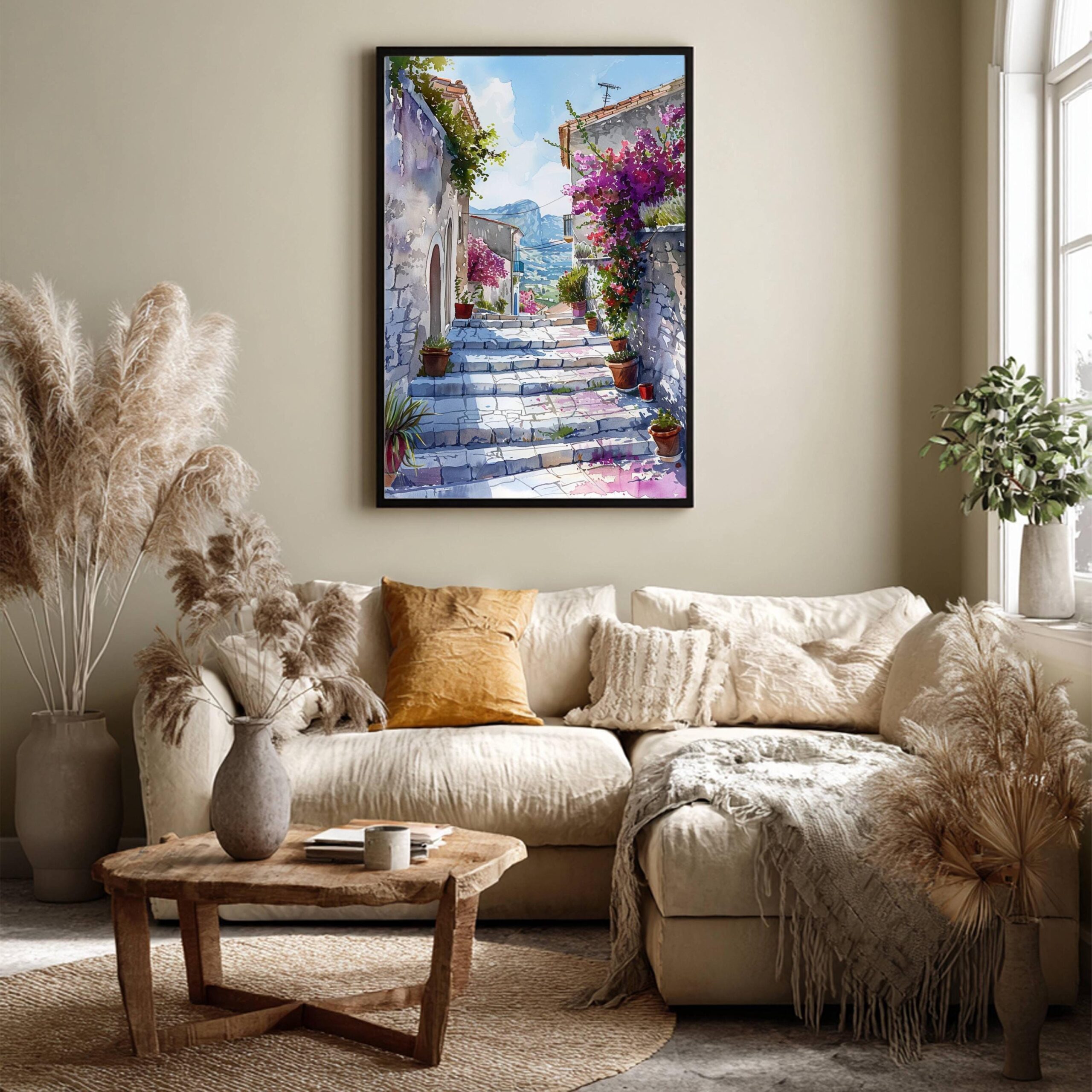 Island of Sicily Italy Europe Watercolor Print: Travel Art Poster - Image 8