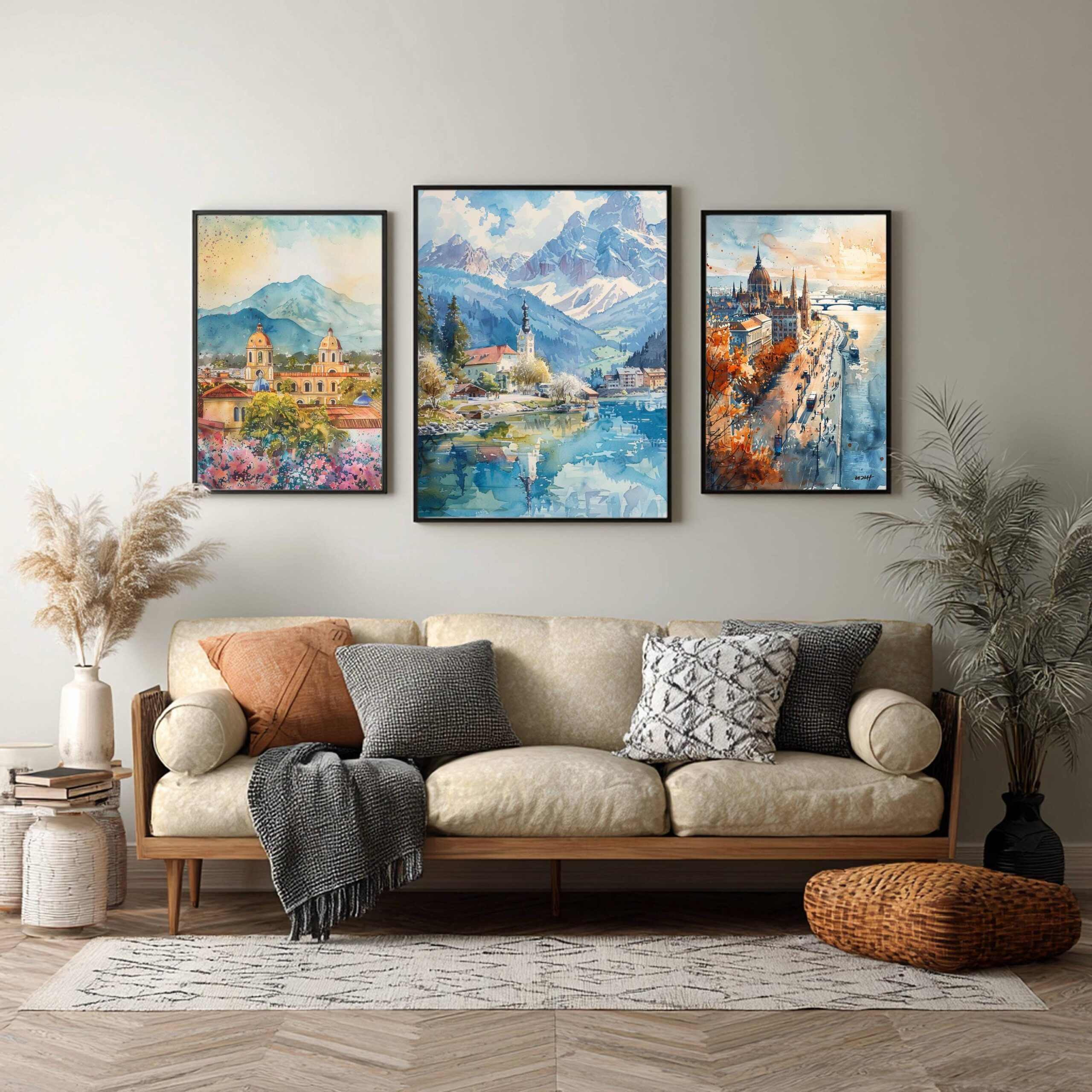 Austria Europe Watercolor: Austrian Travel Art Poster Print - Image 5