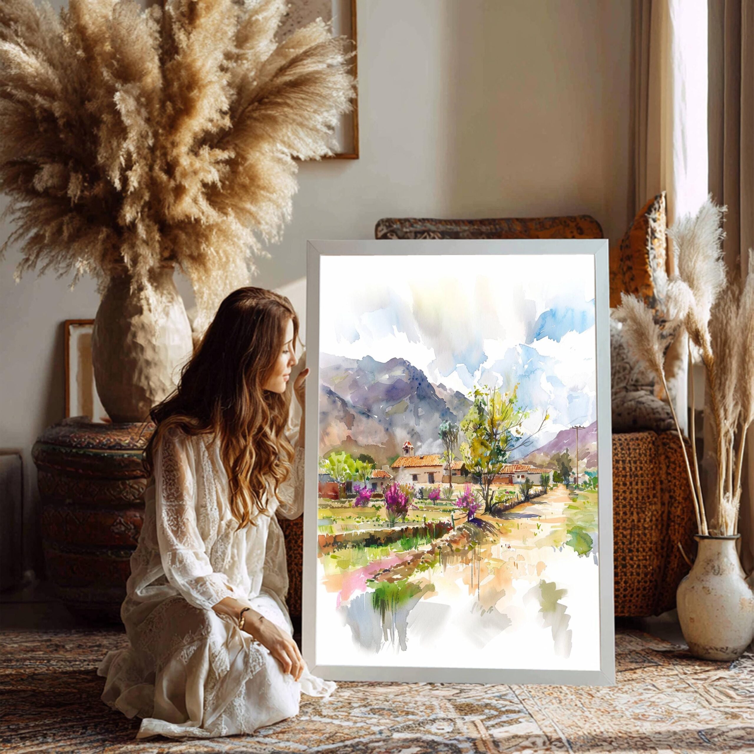 Bolivia South America Watercolor Print: Travel Art Poster - Image 2