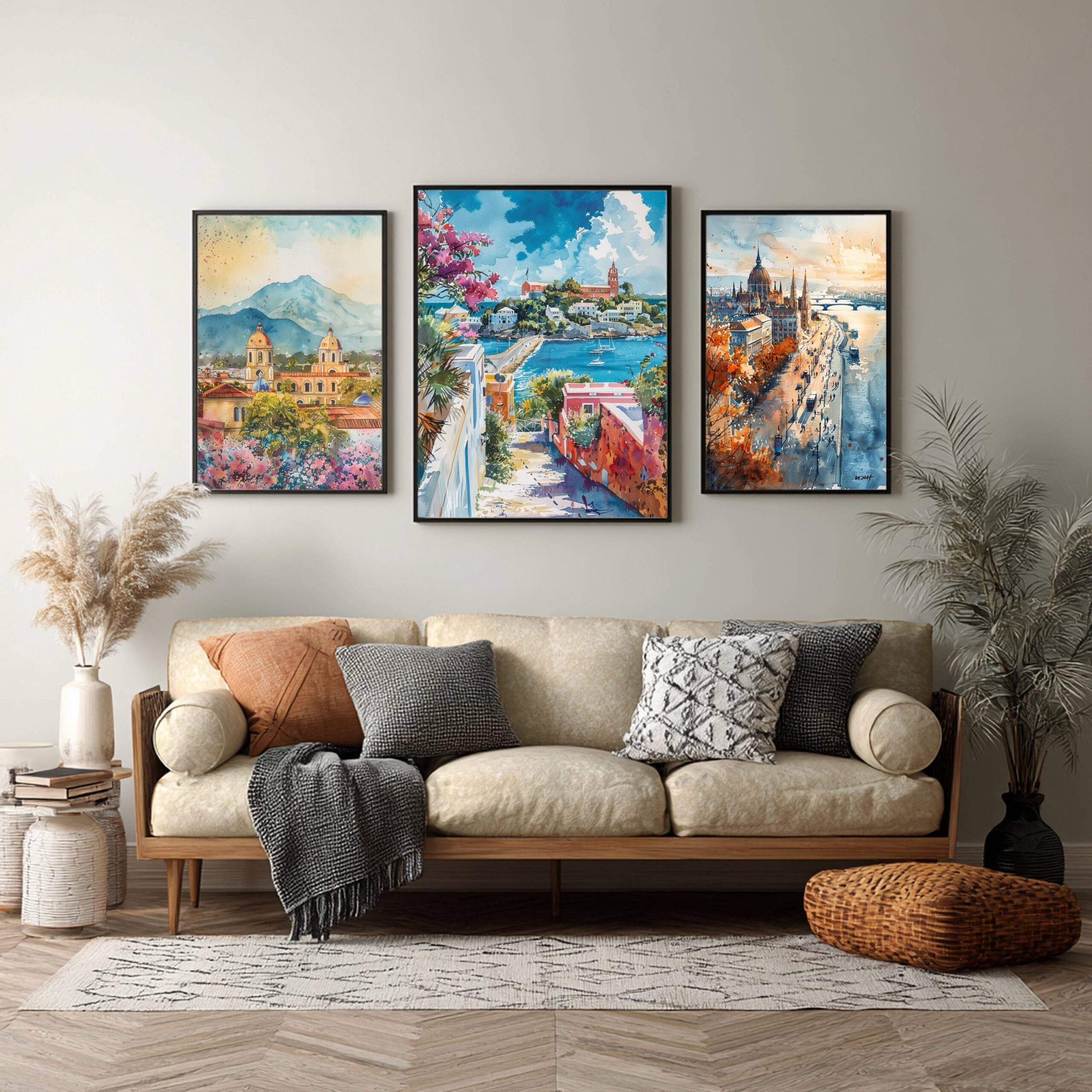 Hamilton Bermuda Caribbean Watercolor: Travel Poster Print - Image 6