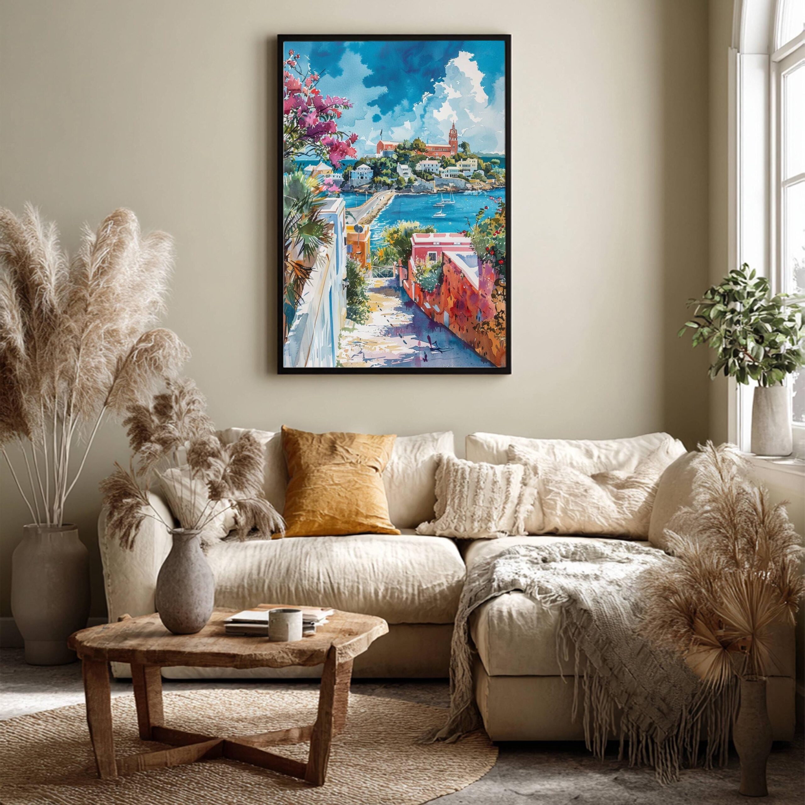 Hamilton Bermuda Caribbean Watercolor: Travel Poster Print - Image 9
