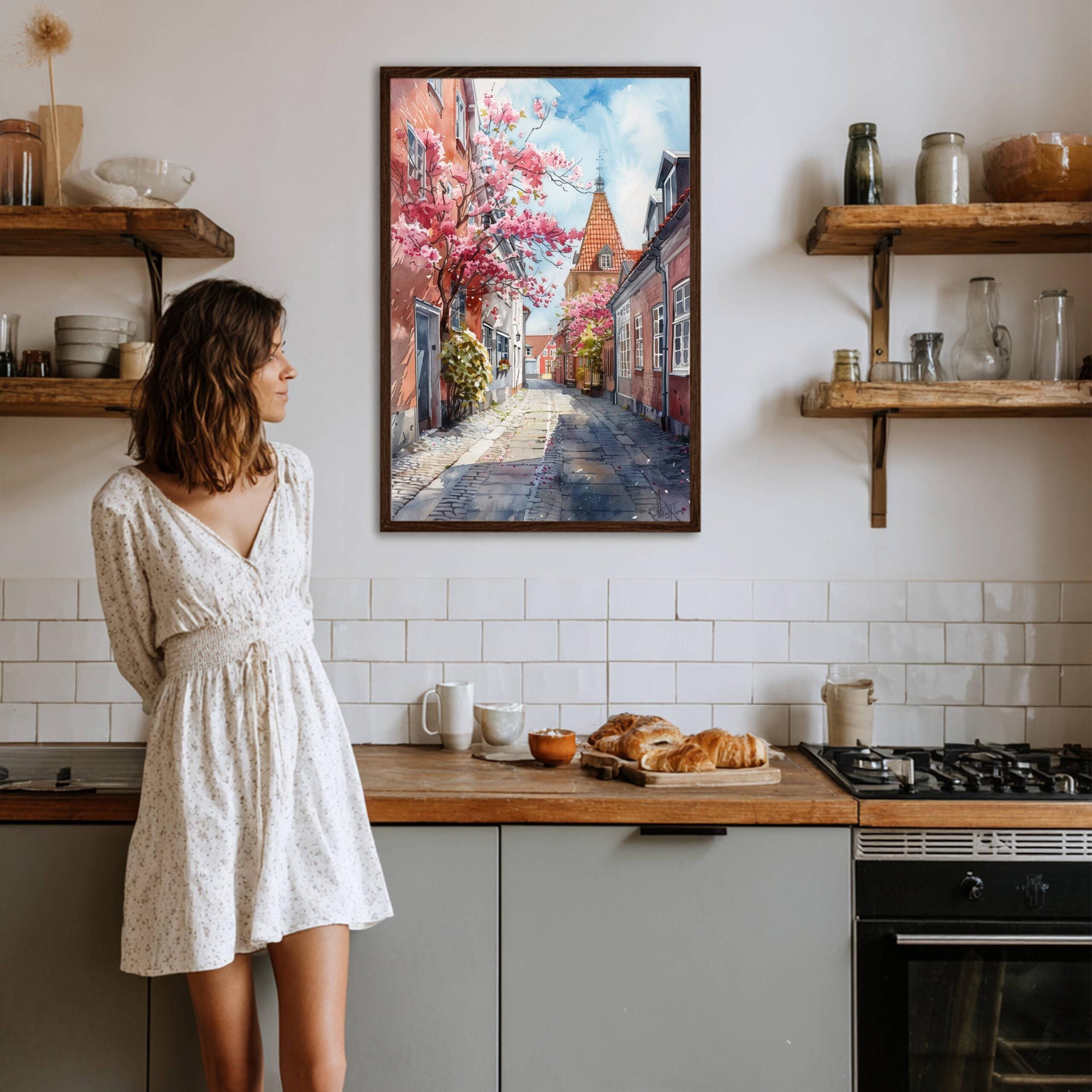 Denmark Europe Watercolor Print: Scandinavian Travel Art Poster - Image 3