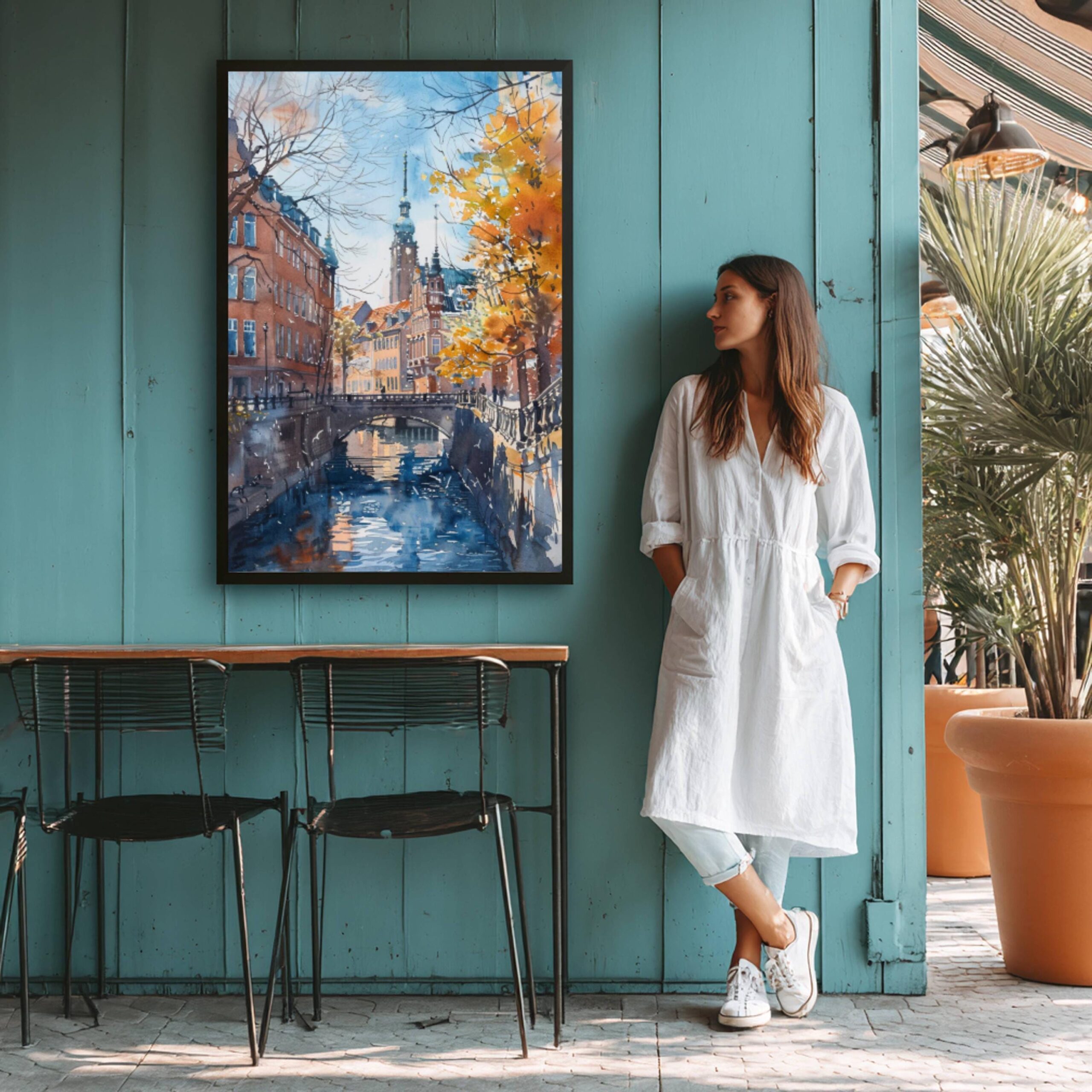 Copenhagen Denmark Europe Watercolor Print: Travel Art Poster - Image 4