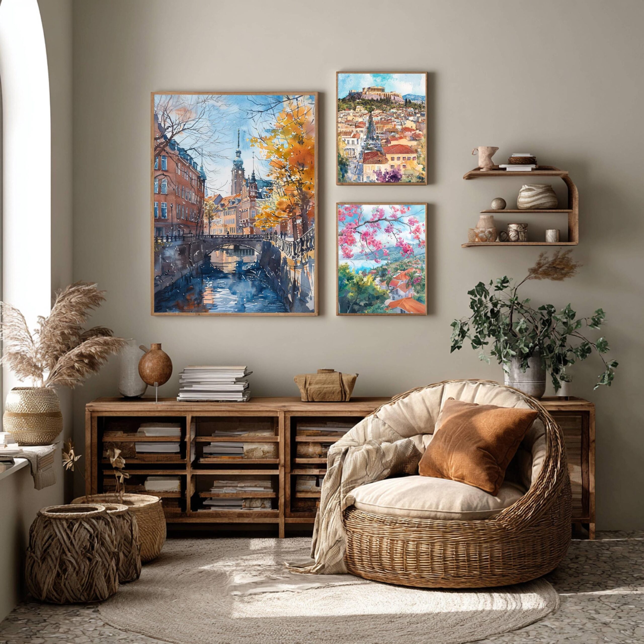Copenhagen Denmark Europe Watercolor Print: Travel Art Poster - Image 6