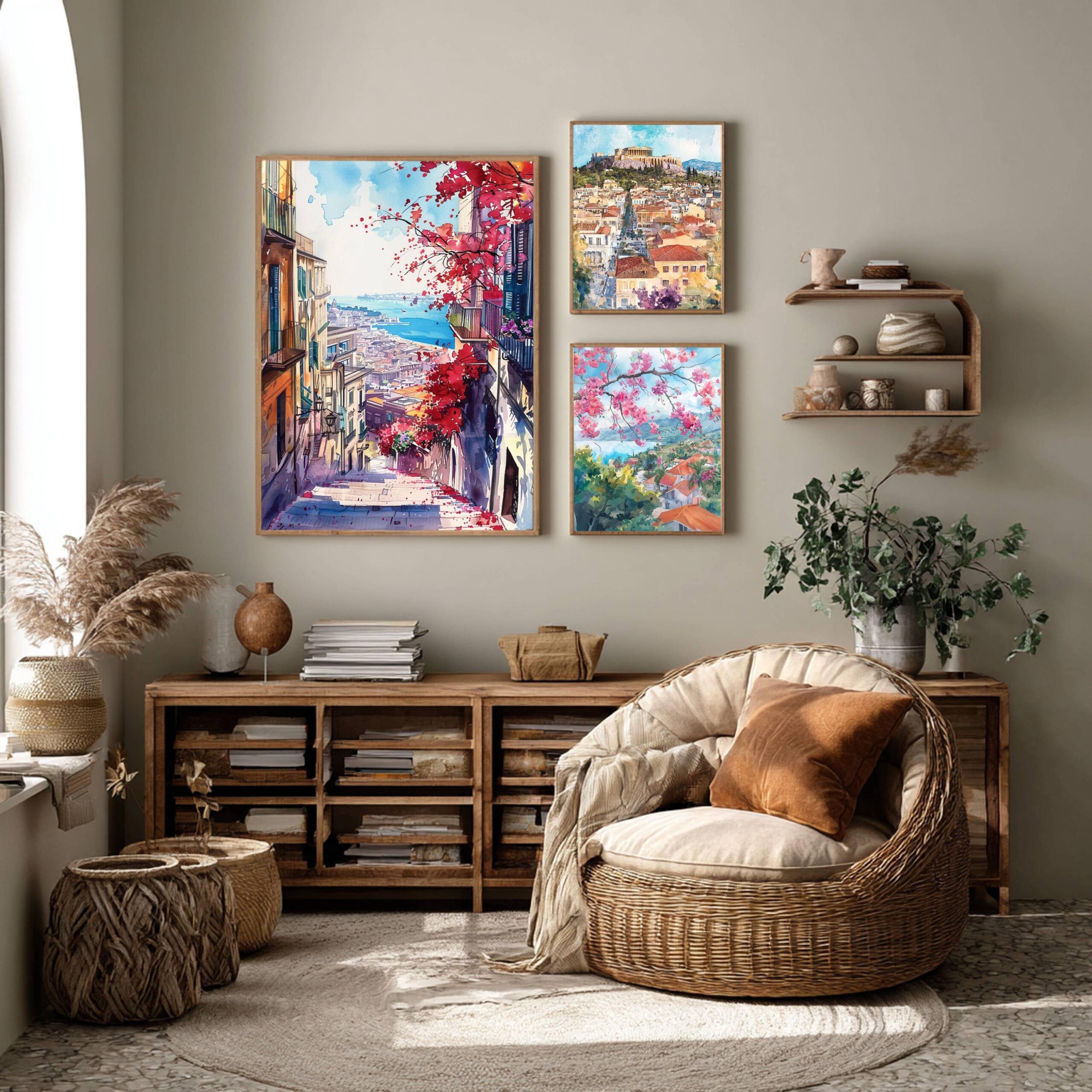 Naples (Napoli) Italy Europe Watercolor: Travel Poster Print - Image 7