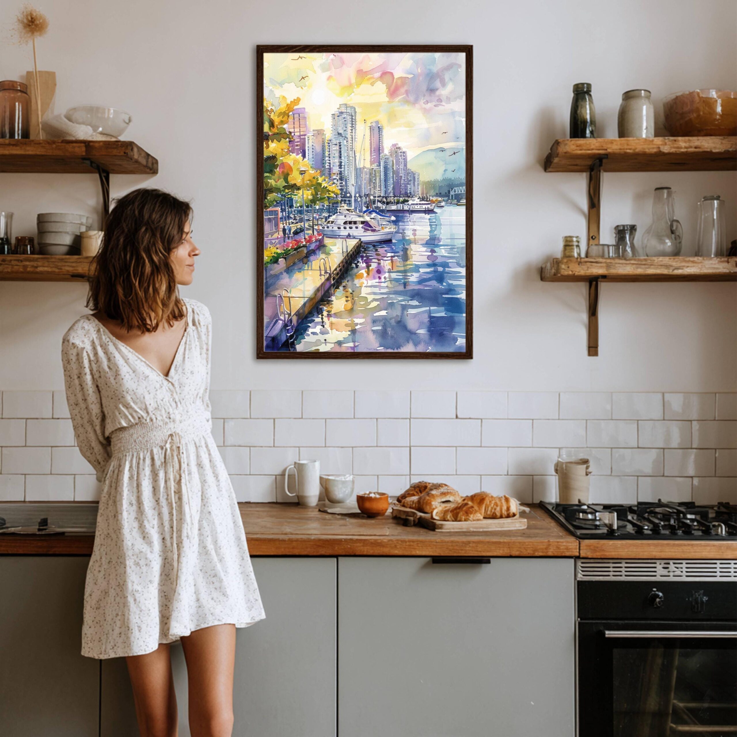 Vancouver Canada North America Watercolor: Travel Poster Print - Image 4