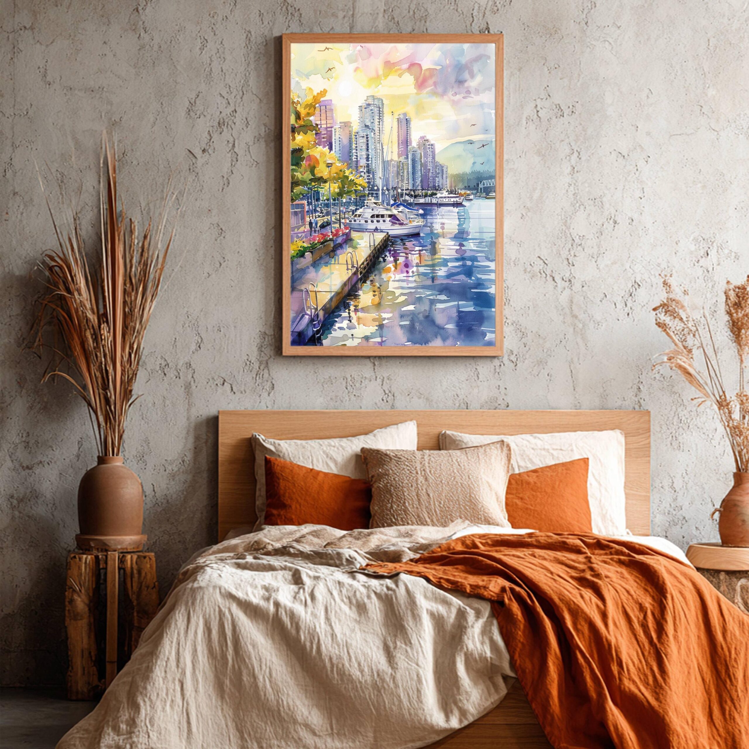 Vancouver Canada North America Watercolor: Travel Poster Print - Image 7