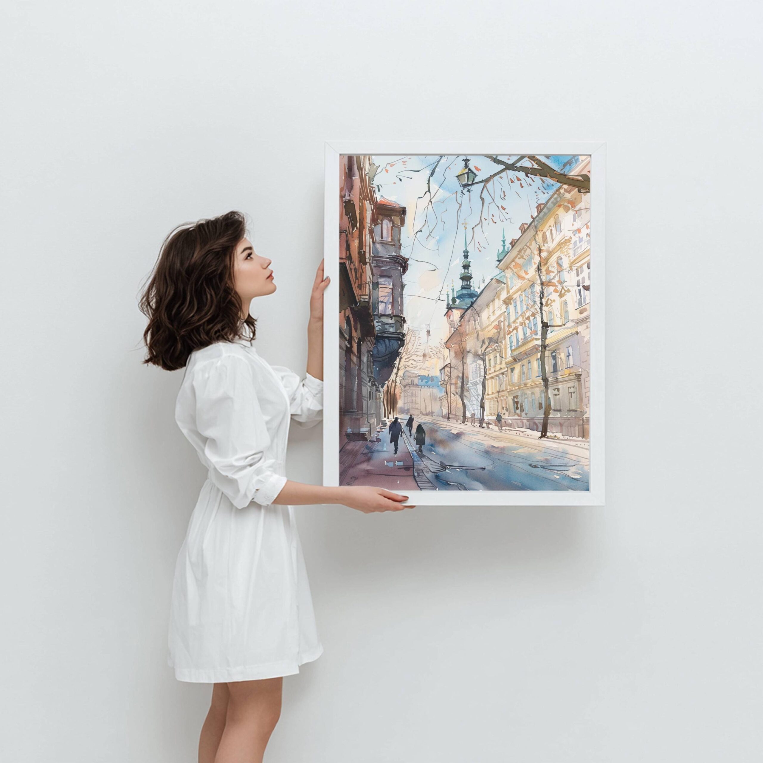 Prague Czech Republic Watercolor Print: European Art Travel Poster - Image 4