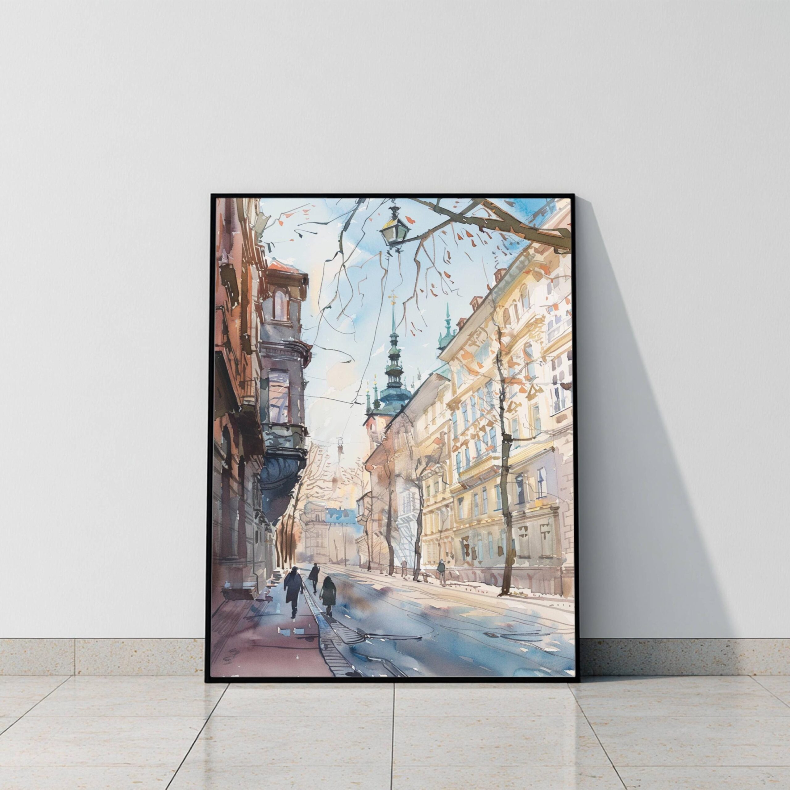 Prague Czech Republic Watercolor Print: European Art Travel Poster - Image 9