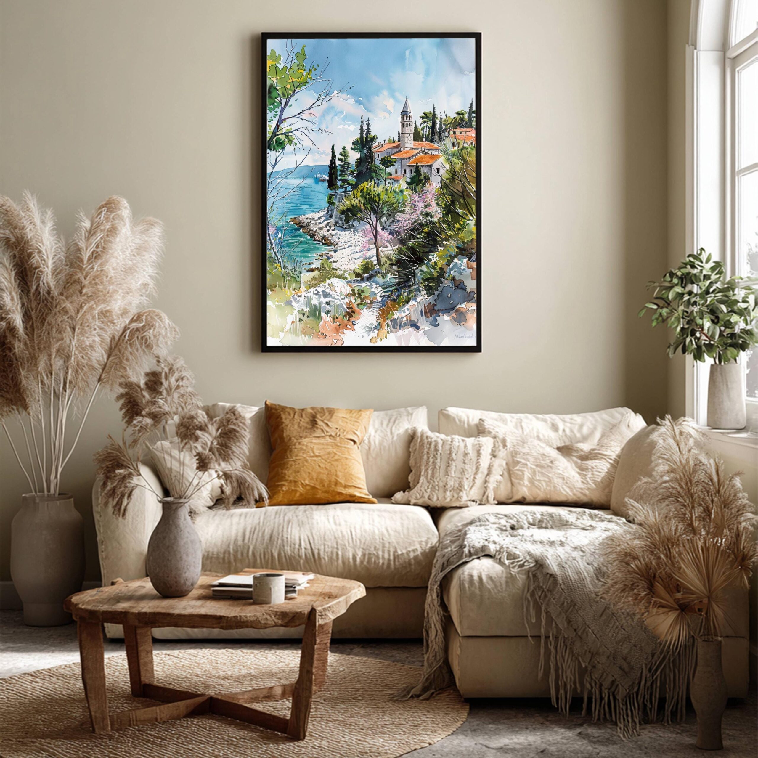 Croatia Europe Watercolor Print: European Travel Art Poster - Image 8