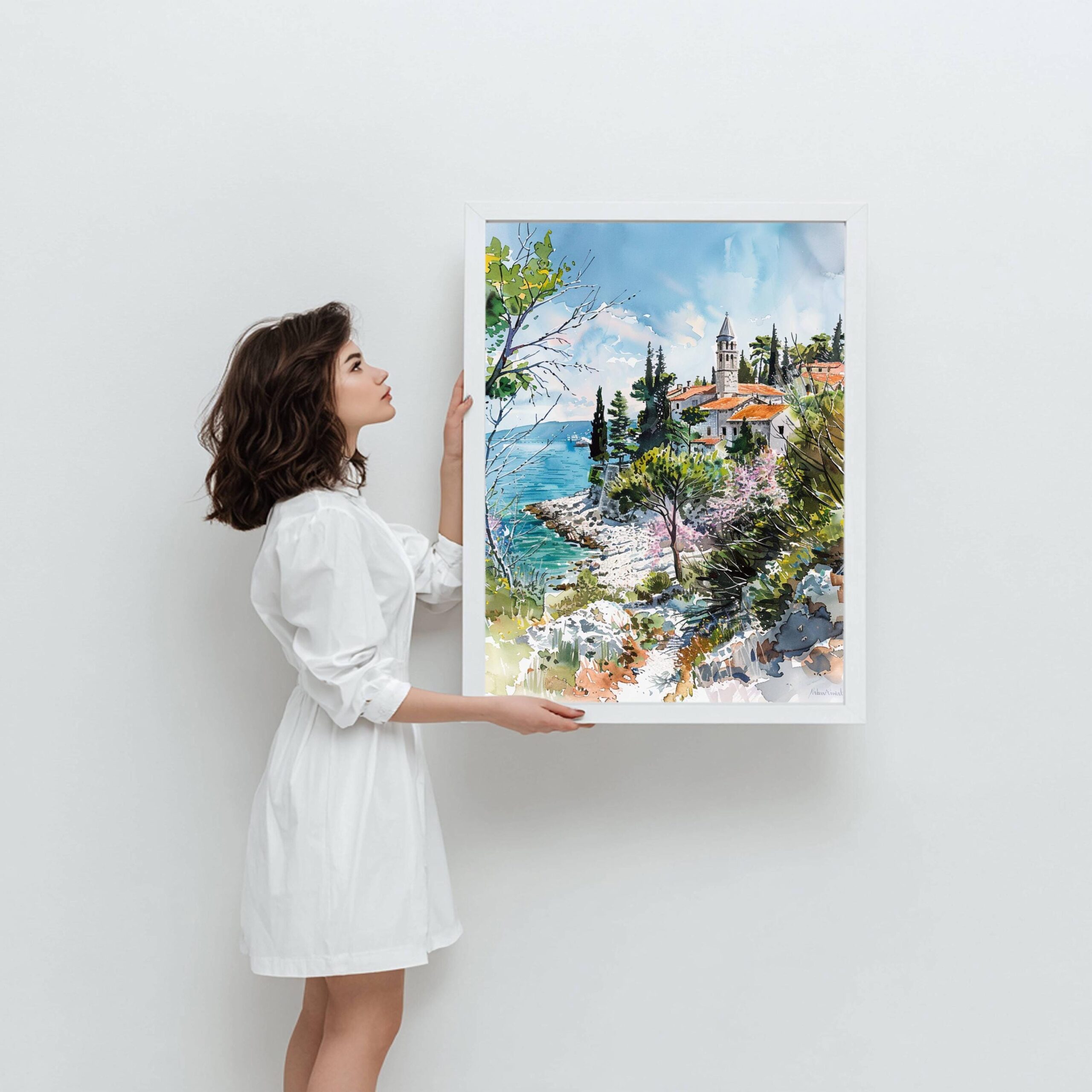 Croatia Europe Watercolor Print: European Travel Art Poster - Image 4