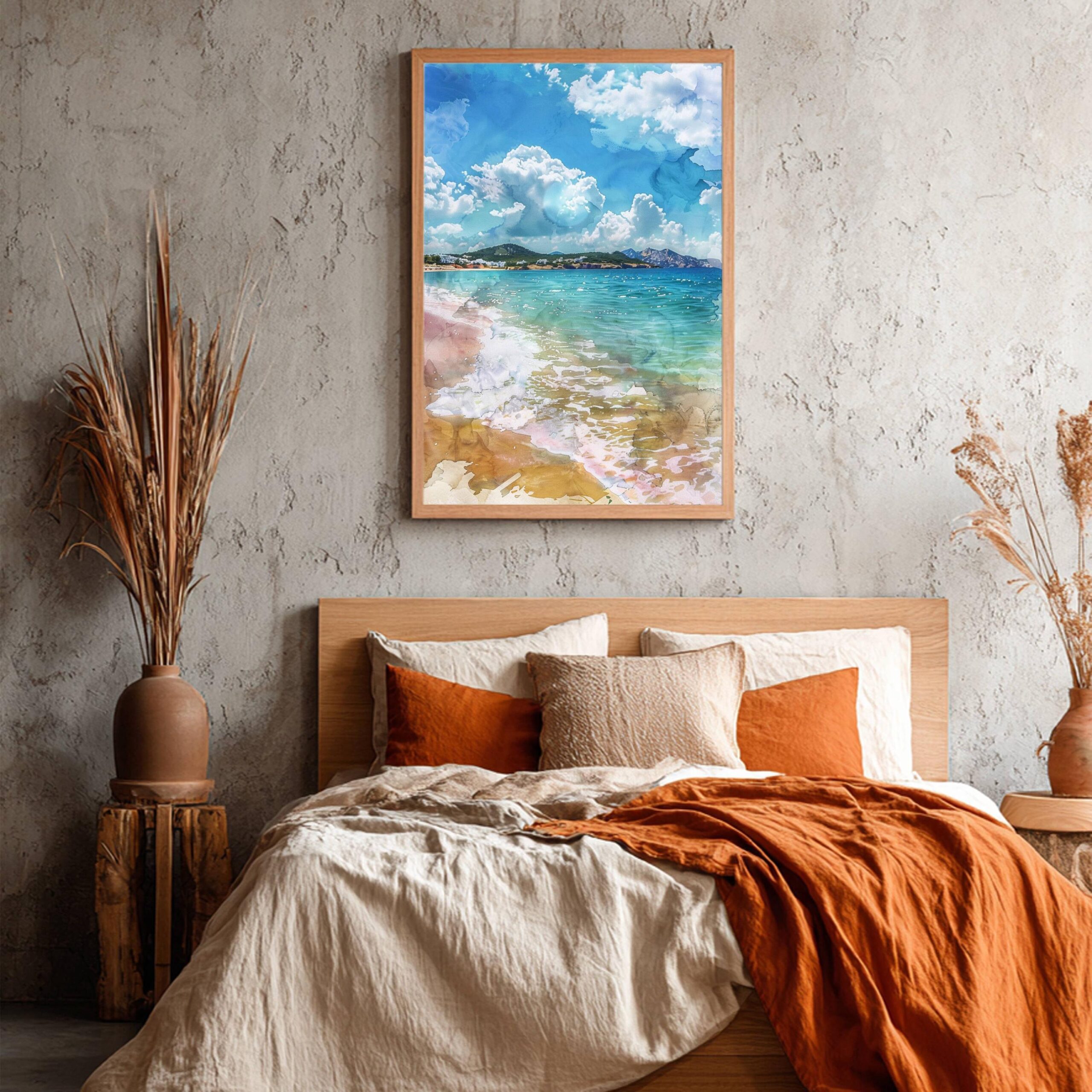 Ibiza Balearic Islands Spain Europe Watercolor Print: Travel Art Poster - Image 7
