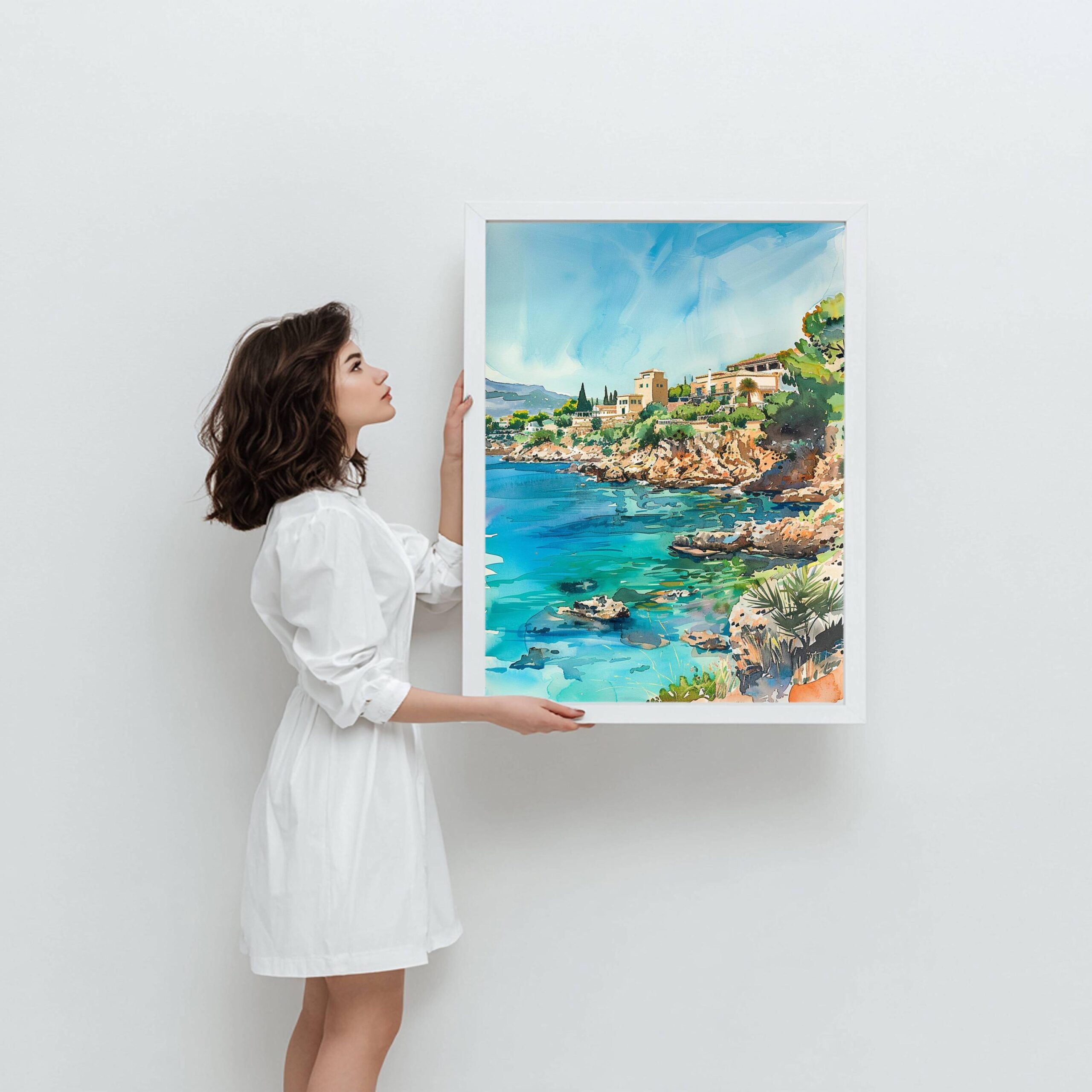 Mallorca Balearic Islands Spain Watercolor: Majorca Travel Poster - Image 5