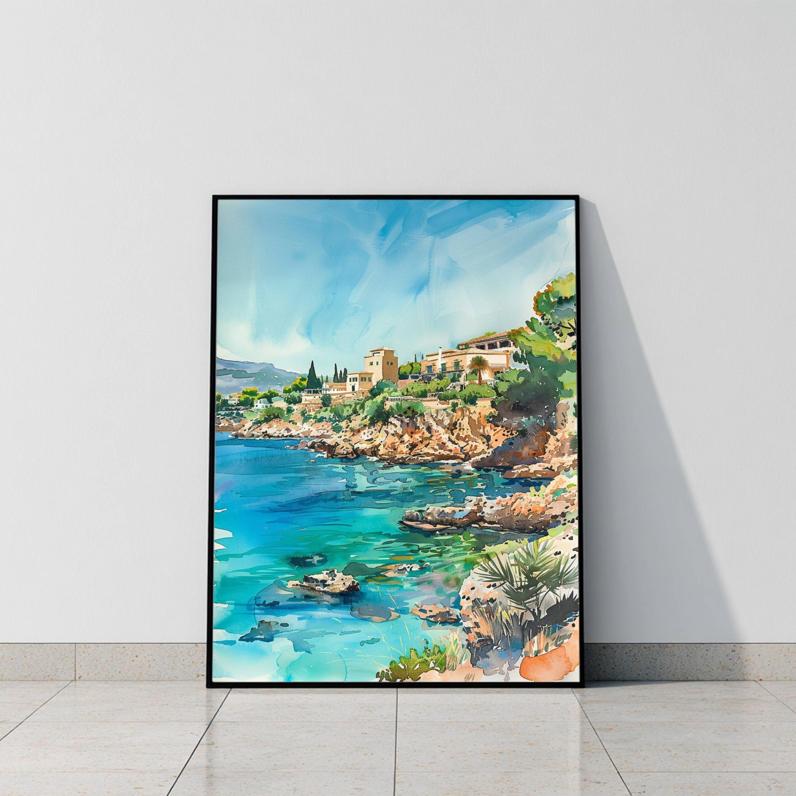 Mallorca Balearic Islands Spain Watercolor: Majorca Travel Poster - Image 10
