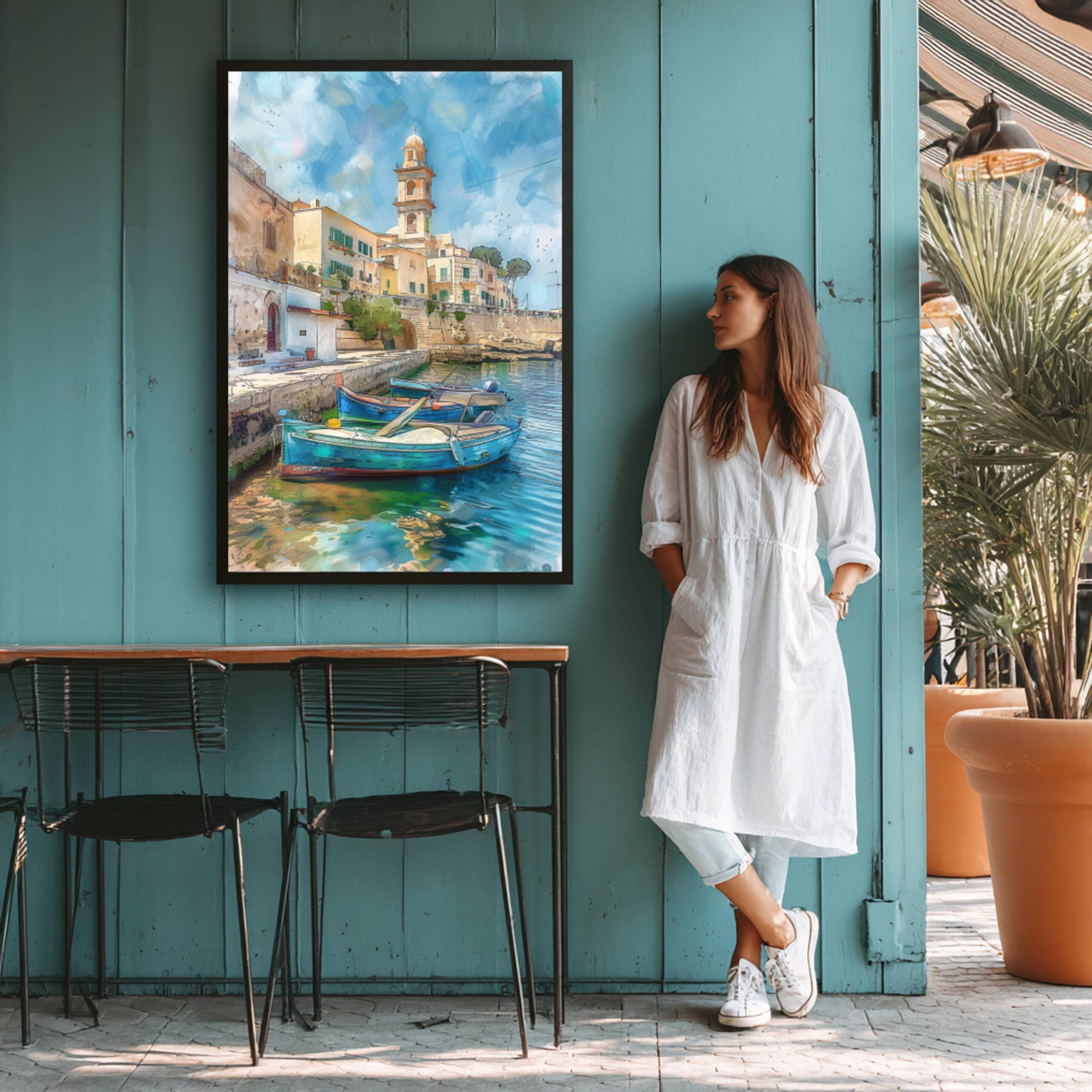 Bari Italy Europe Watercolor: Italian Travel Art Poster - Image 6