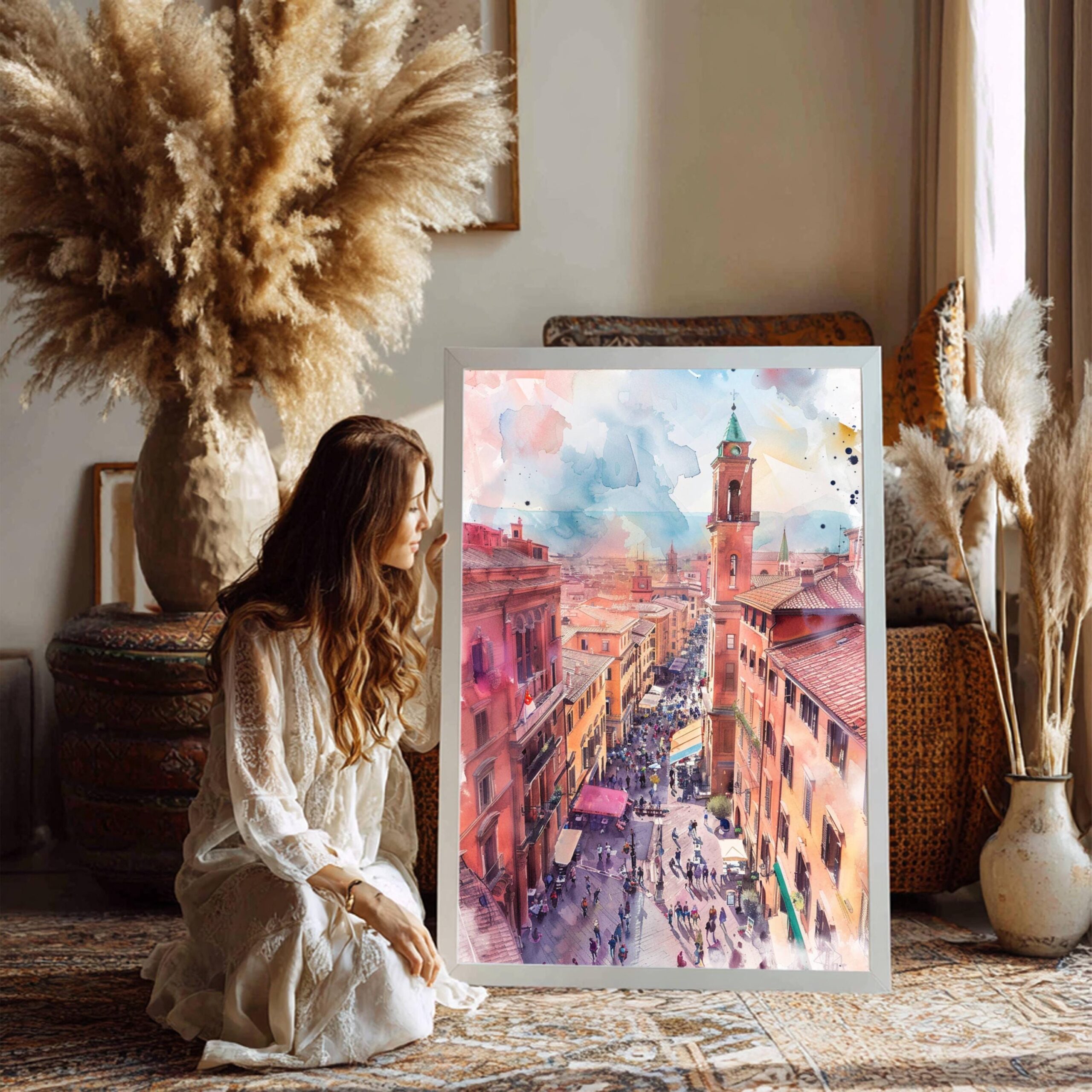 Bologna Italy Watercolor Print: Europe Travel Art Poster - Image 3
