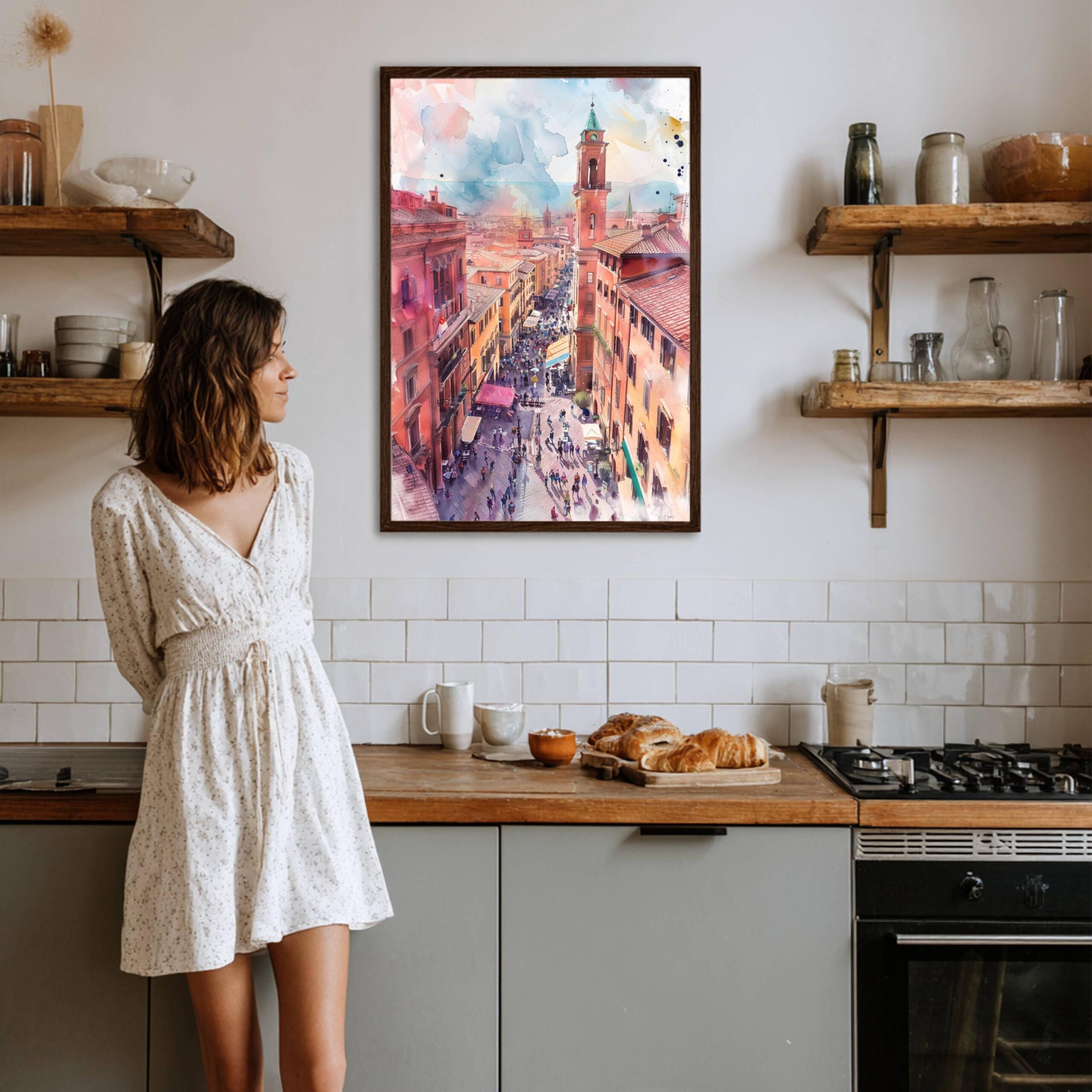 Bologna Italy Watercolor Print: Europe Travel Art Poster - Image 5