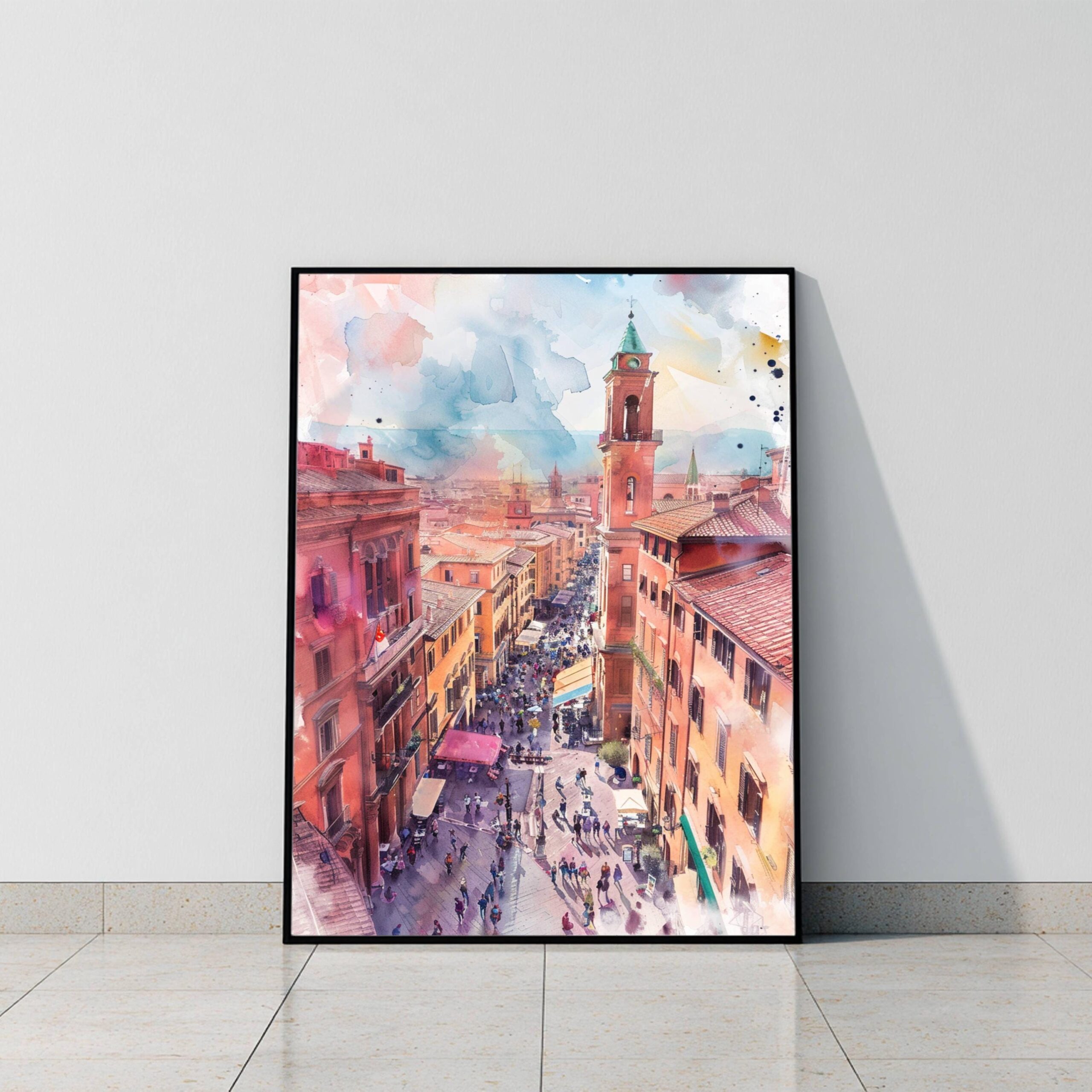 Bologna Italy Watercolor Print: Europe Travel Art Poster - Image 9