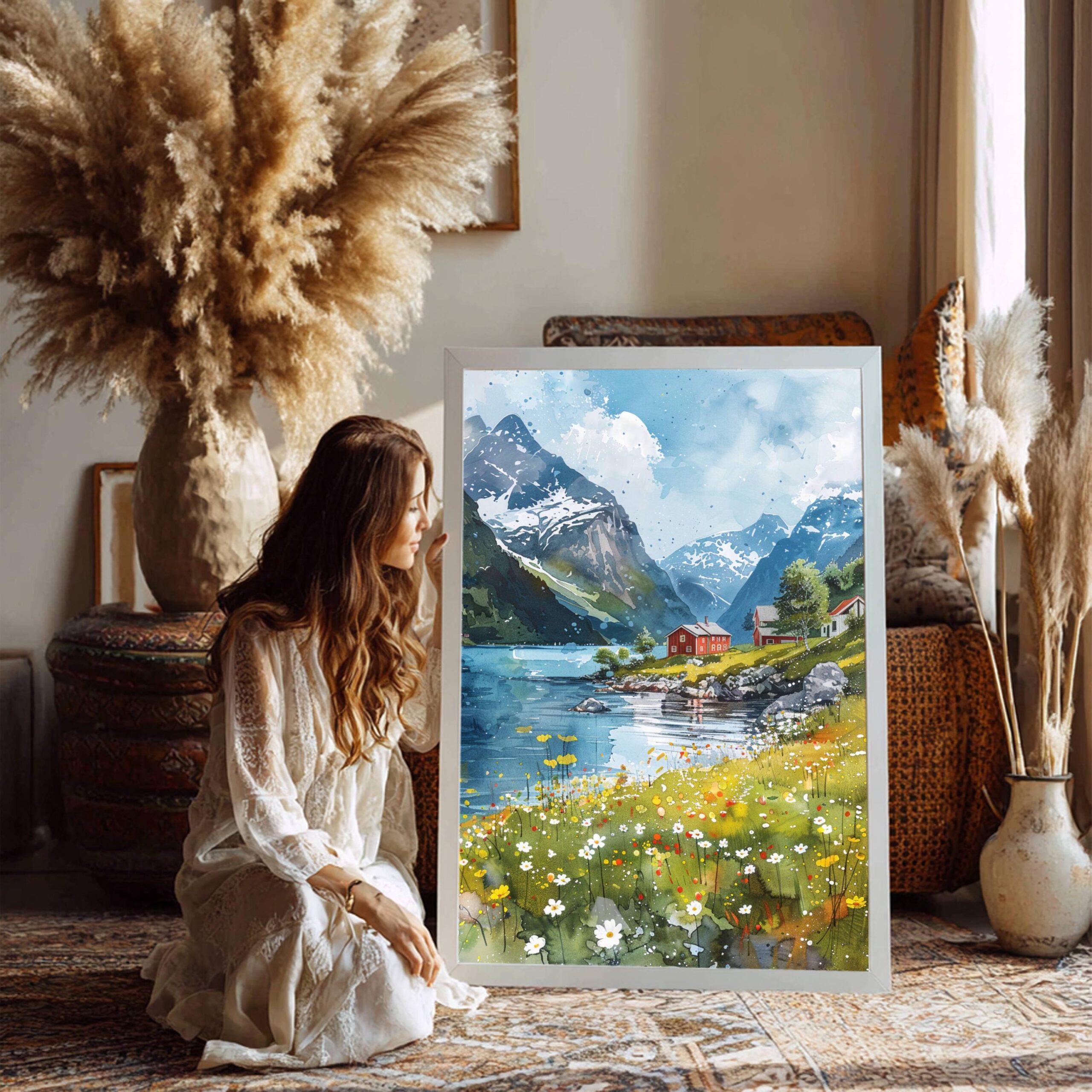 Norway Scandinavia Watercolor Print: Europe Travel Poster - Image 4