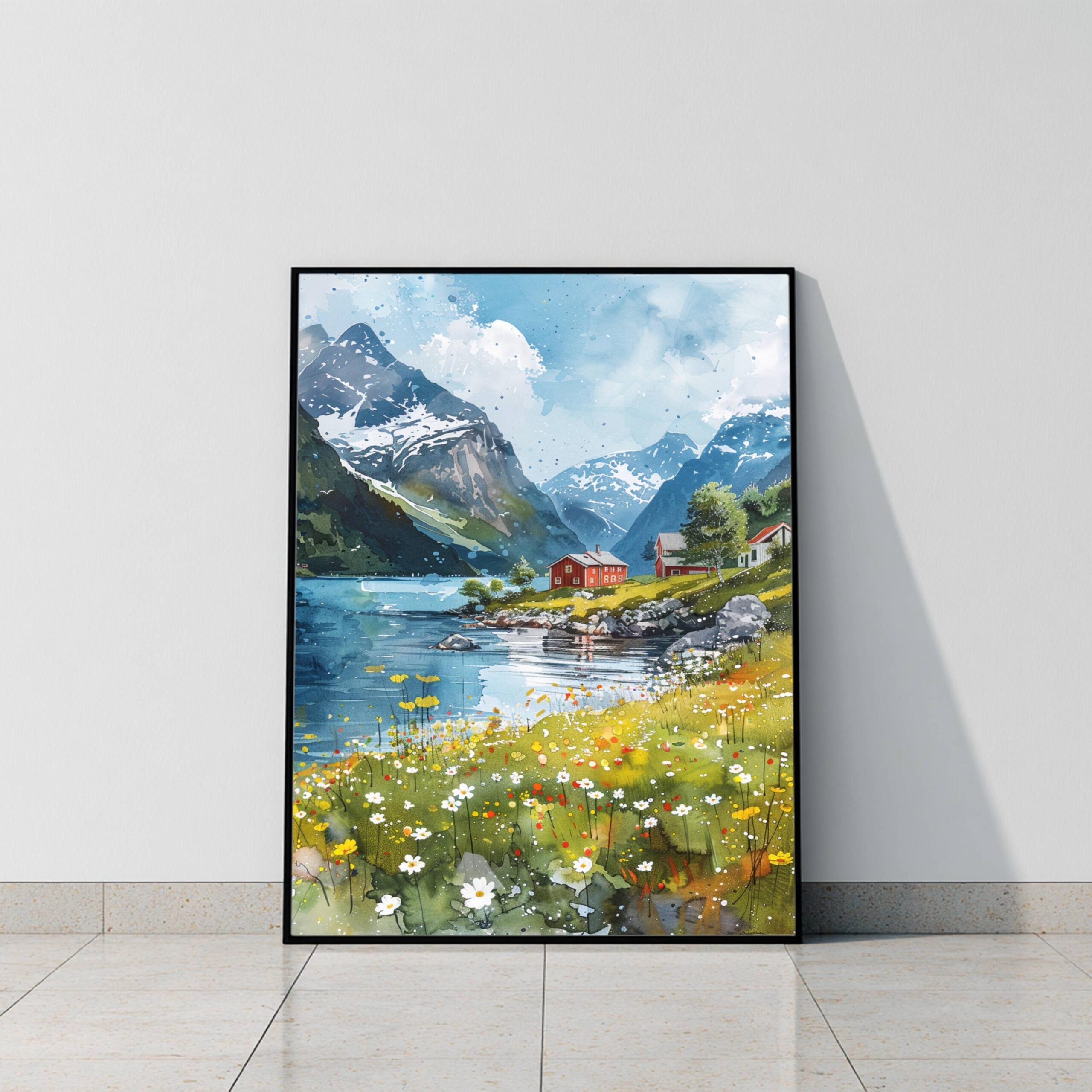 Norway Scandinavia Watercolor Print: Europe Travel Poster - Image 10