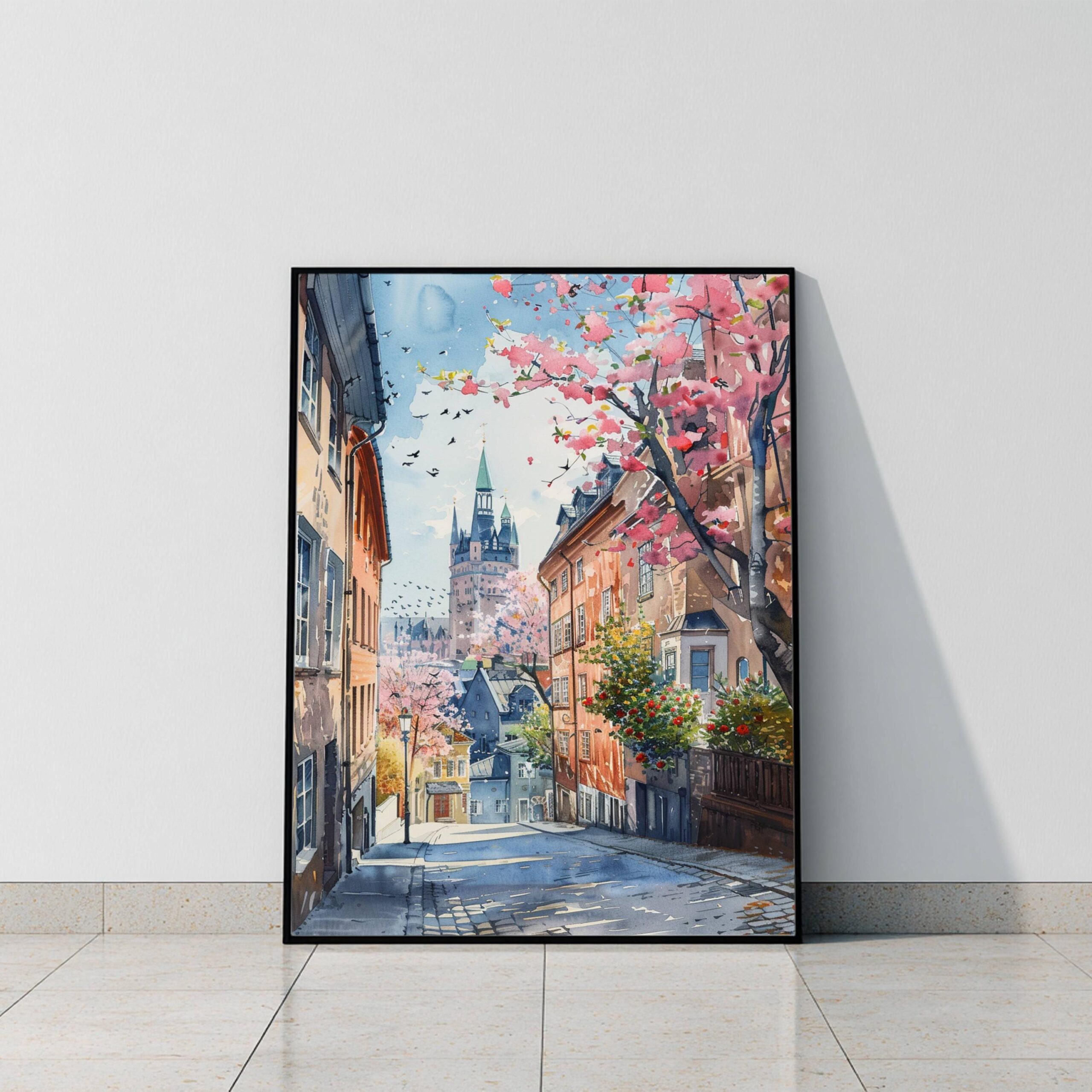 Oslo Norway Scandinavia Watercolor Print: Europe Travel Art Poster - Image 9