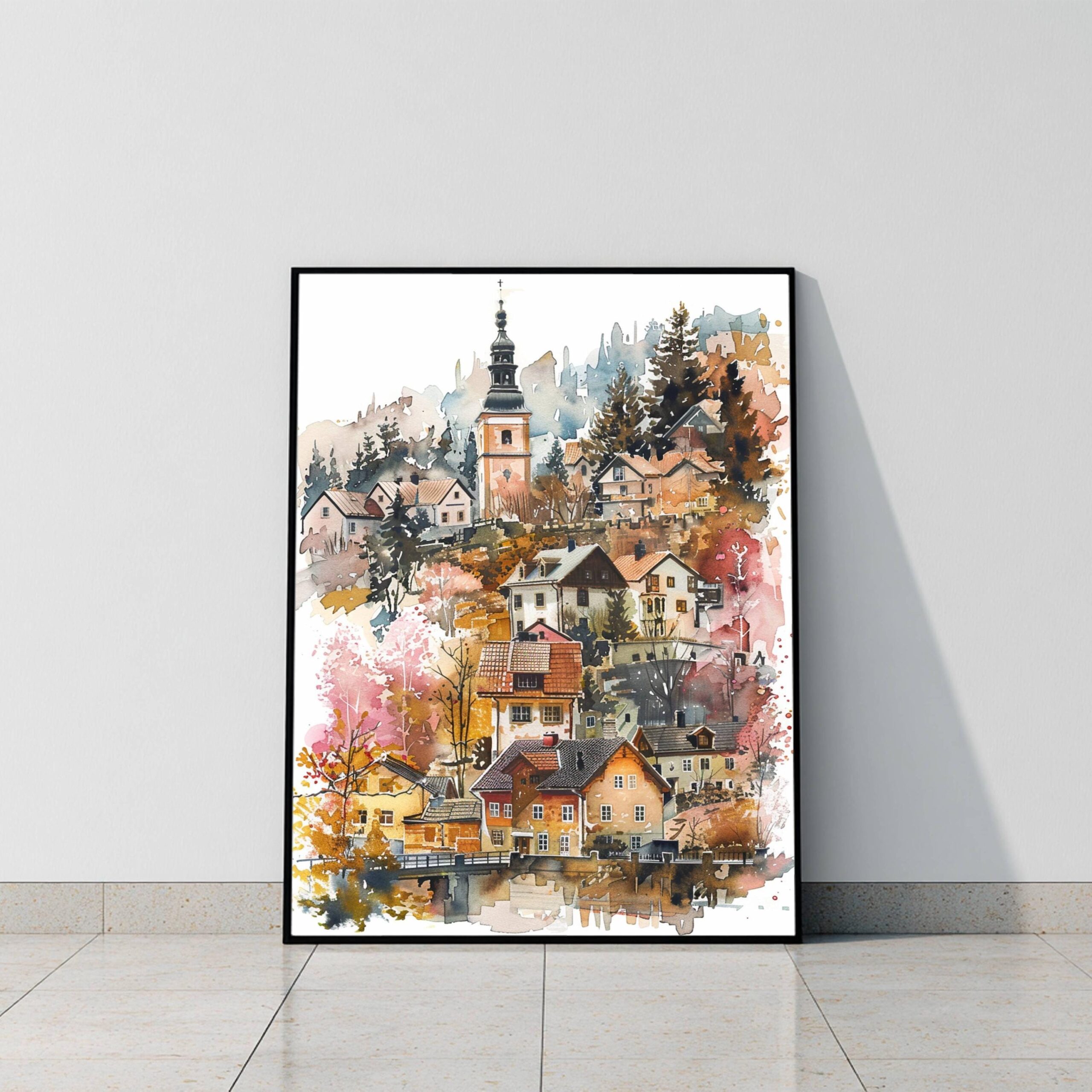 Sweden Scandinavia Watercolor: Europe Travel Poster - Image 10