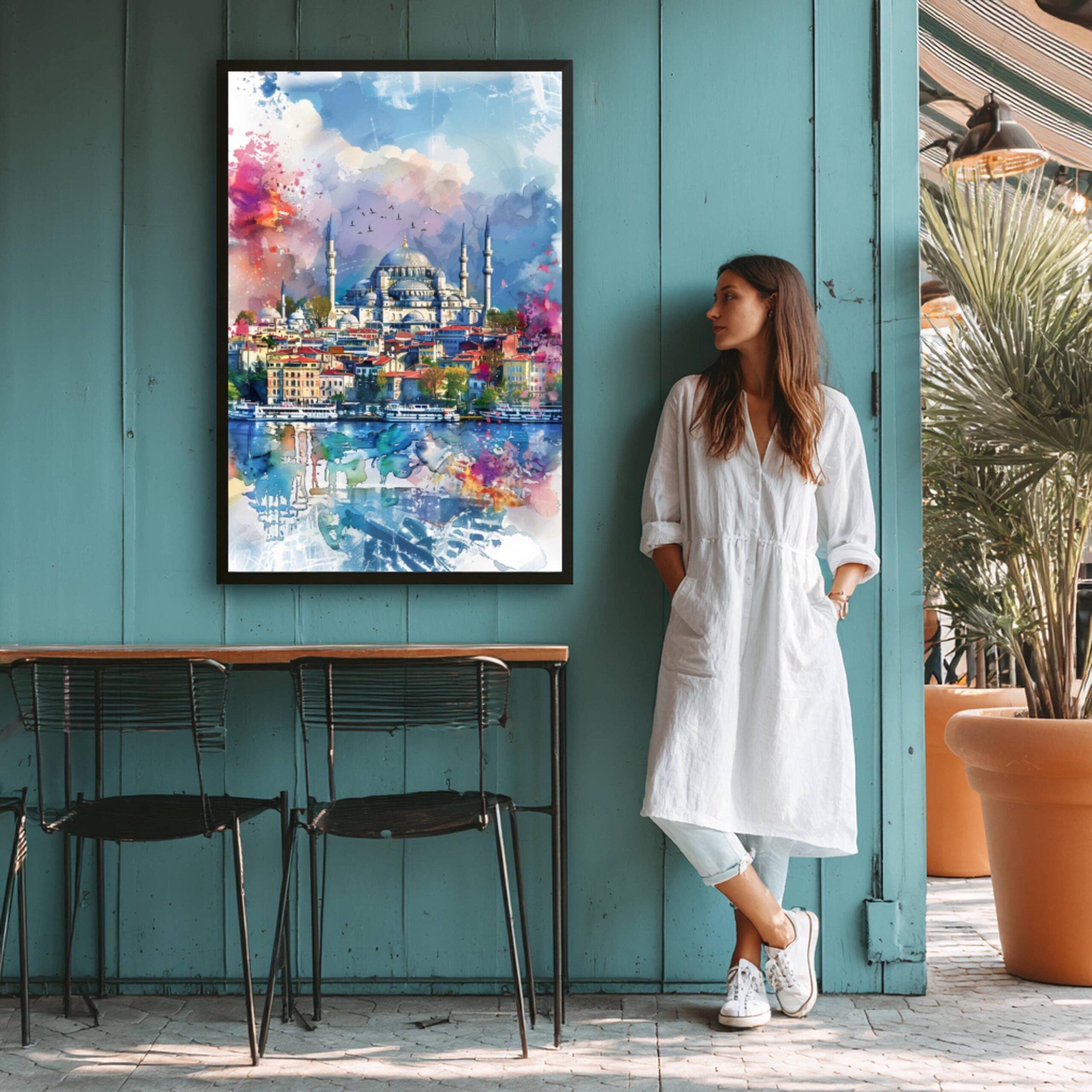 Istanbul Turkey Watercolor Print: Europe Travel Art Poster - Image 6