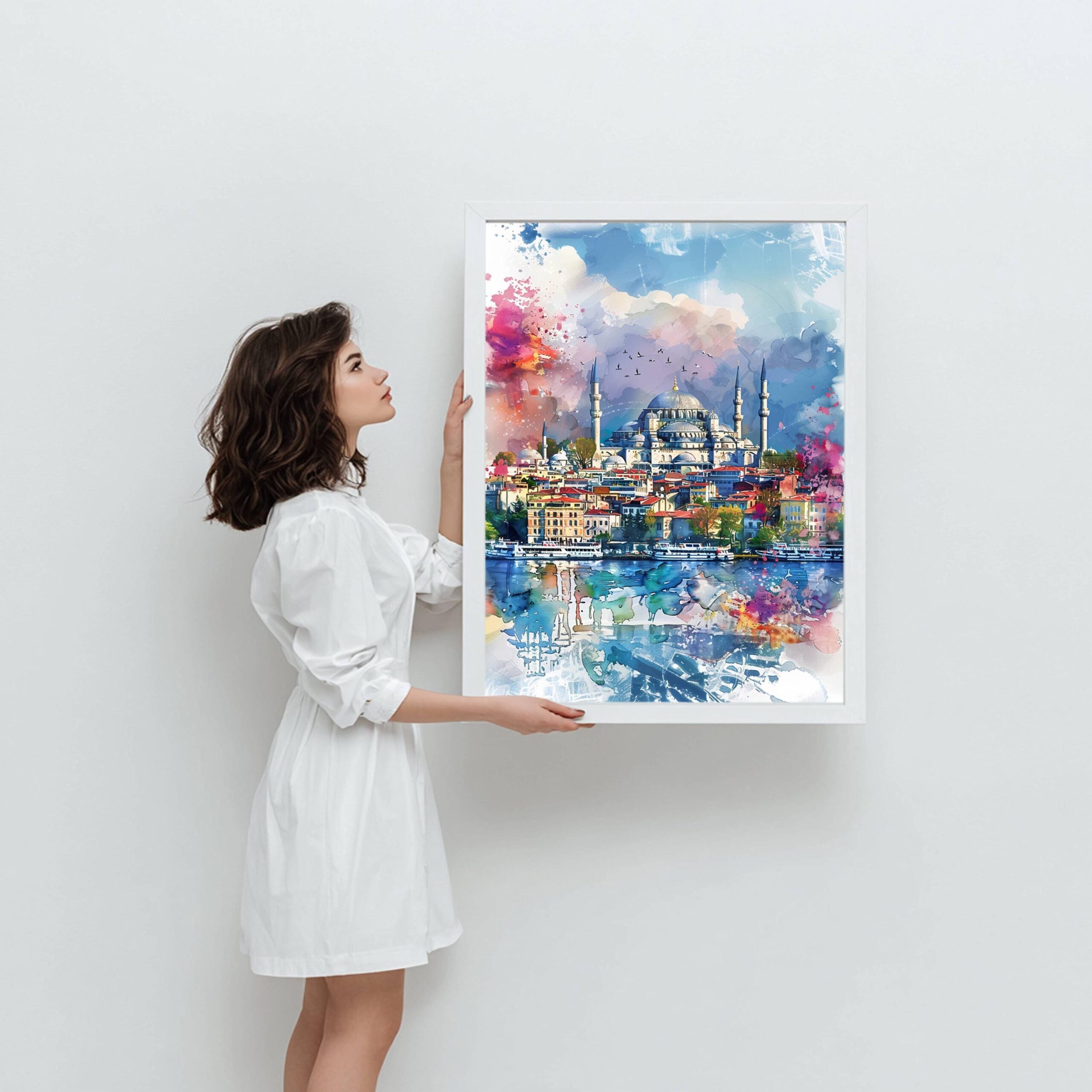 Istanbul Turkey Watercolor Print: Europe Travel Art Poster - Image 4