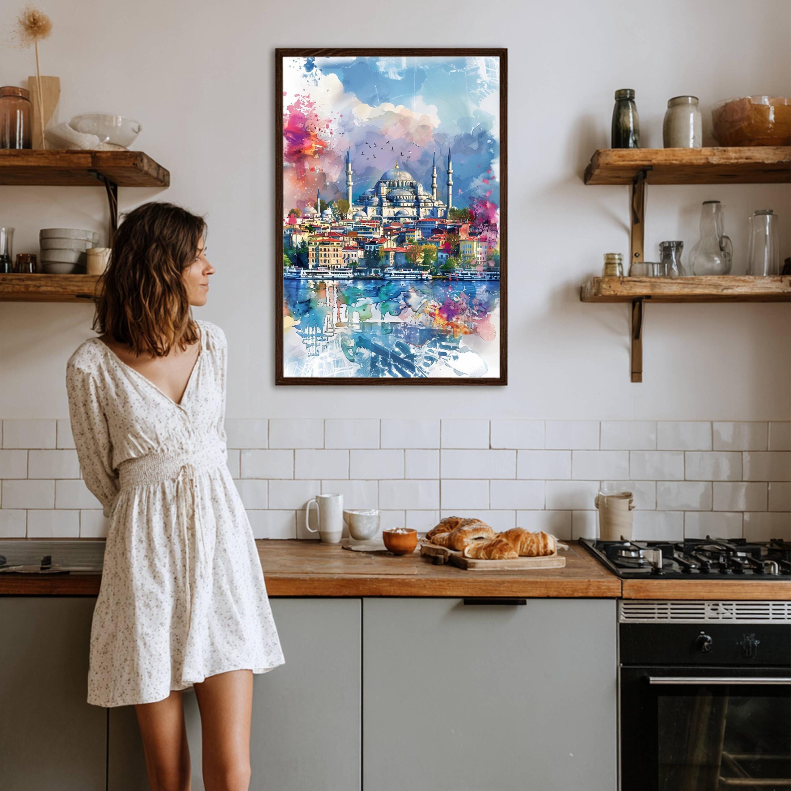 Istanbul Turkey Watercolor Print: Europe Travel Art Poster - Image 5