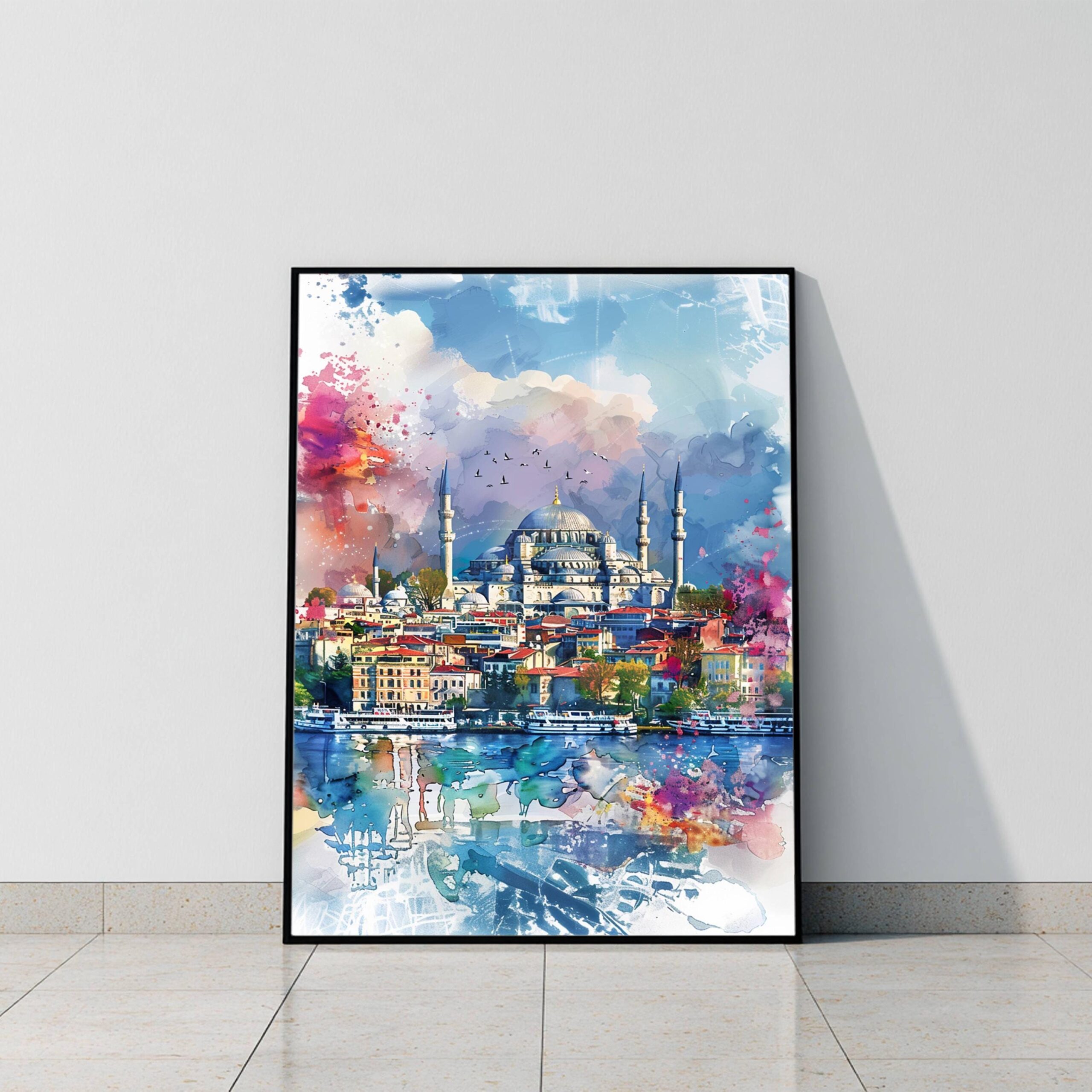 Istanbul Turkey Watercolor Print: Europe Travel Art Poster - Image 9