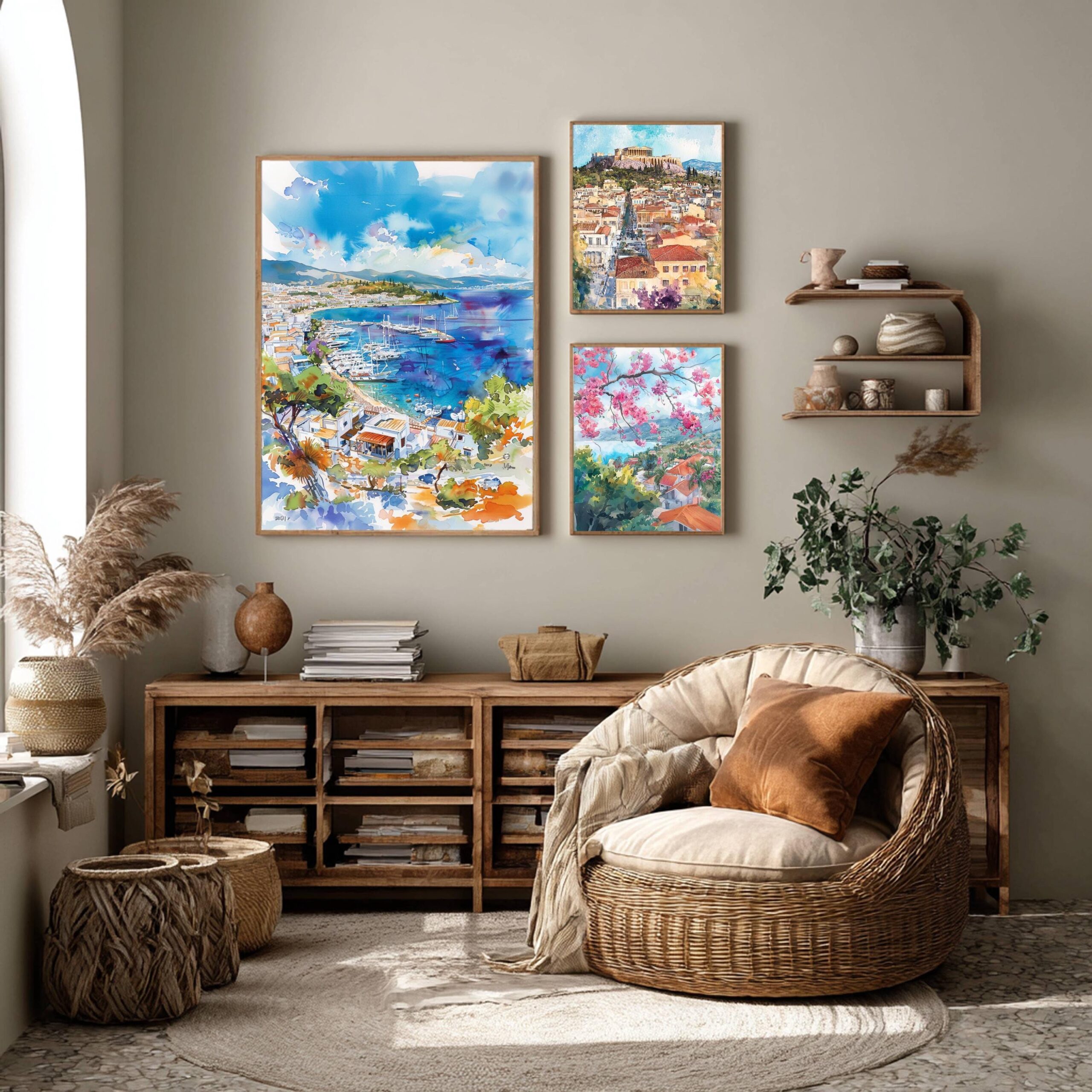 Bodrum Turkey Watercolor Print: Türkiye Europe Travel Art Poster - Image 2