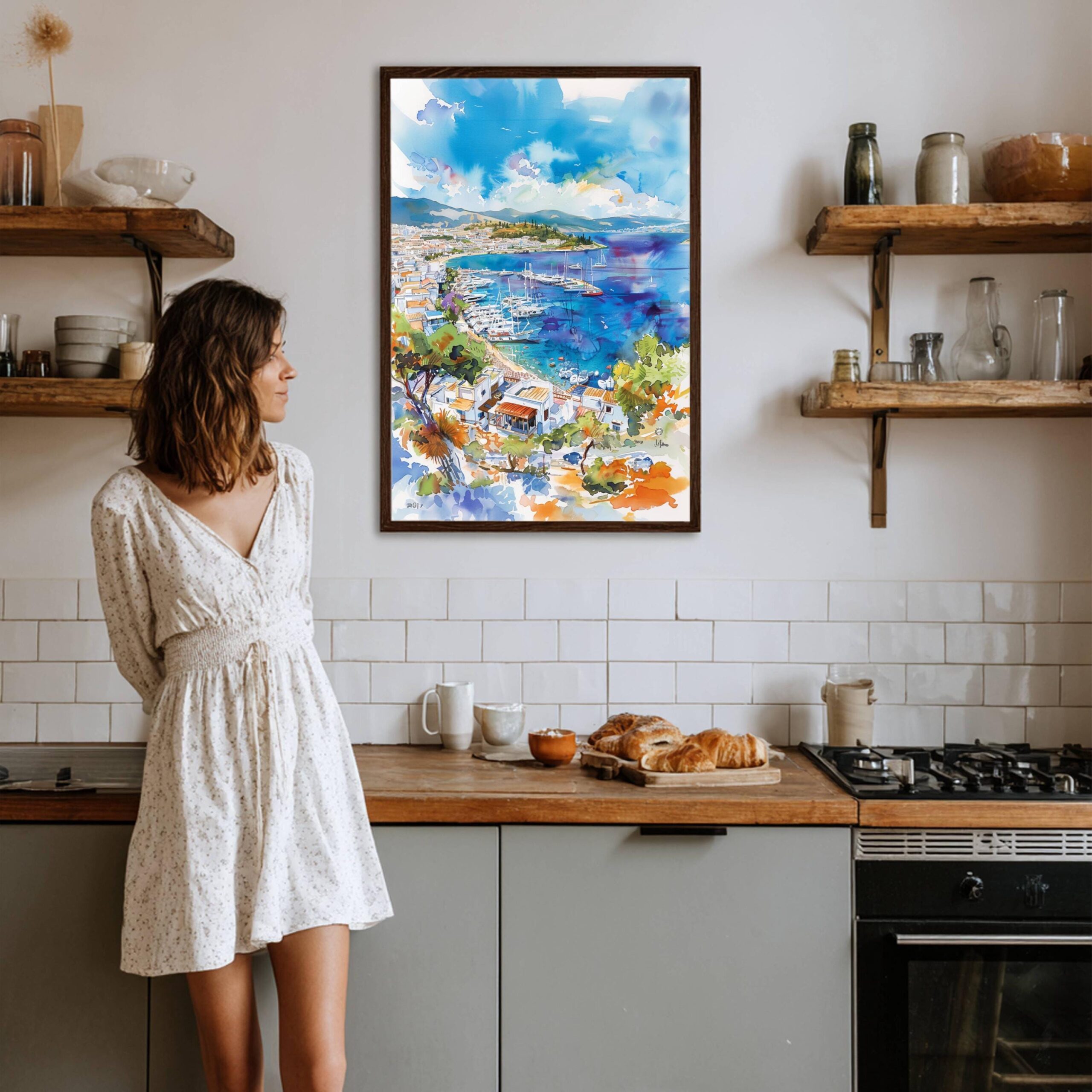 Bodrum Turkey Watercolor Print: Türkiye Europe Travel Art Poster - Image 5