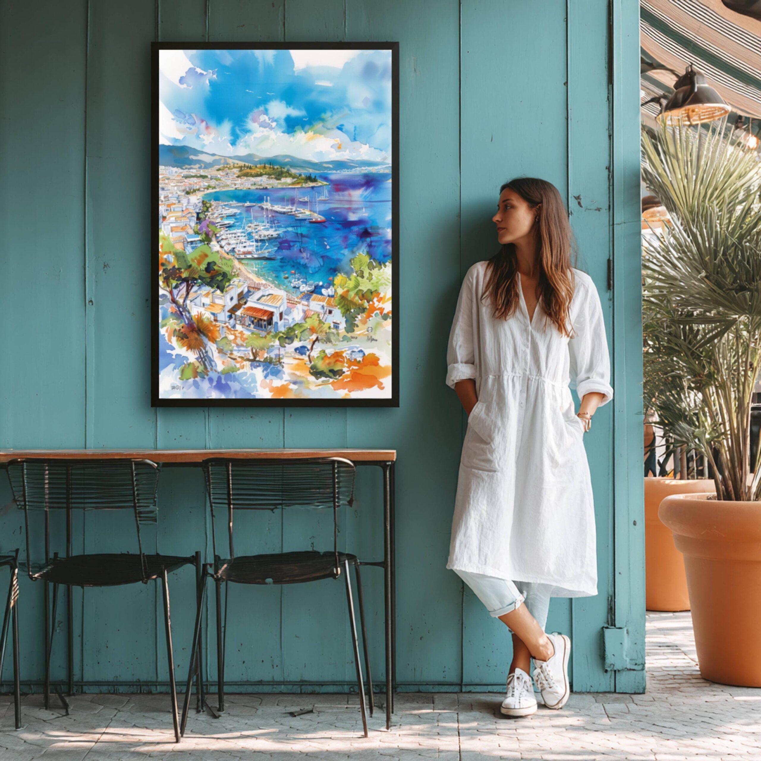 Bodrum Turkey Watercolor Print: Türkiye Europe Travel Art Poster - Image 6