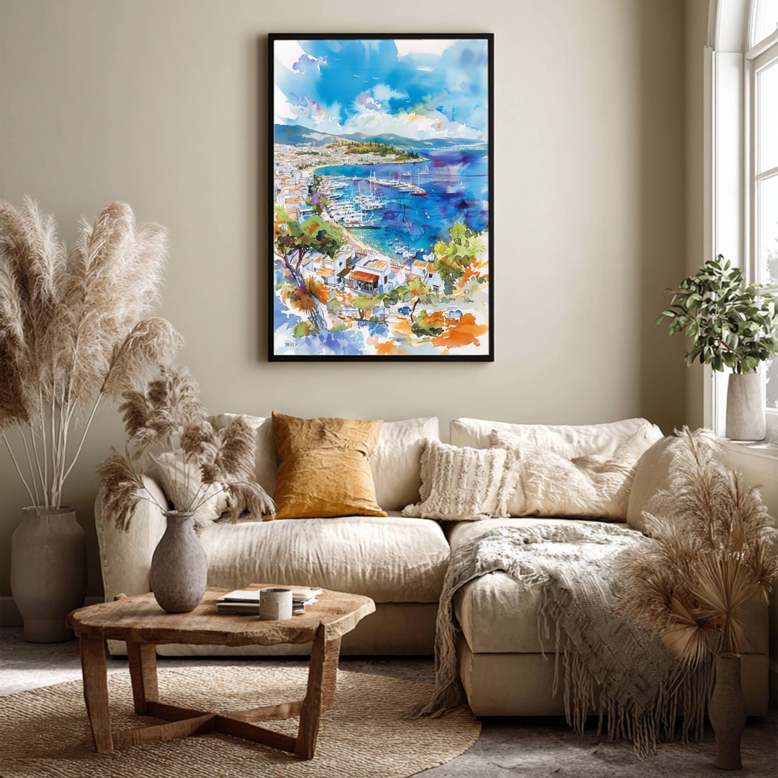 Bodrum Turkey Watercolor Print: Türkiye Europe Travel Art Poster - Image 8
