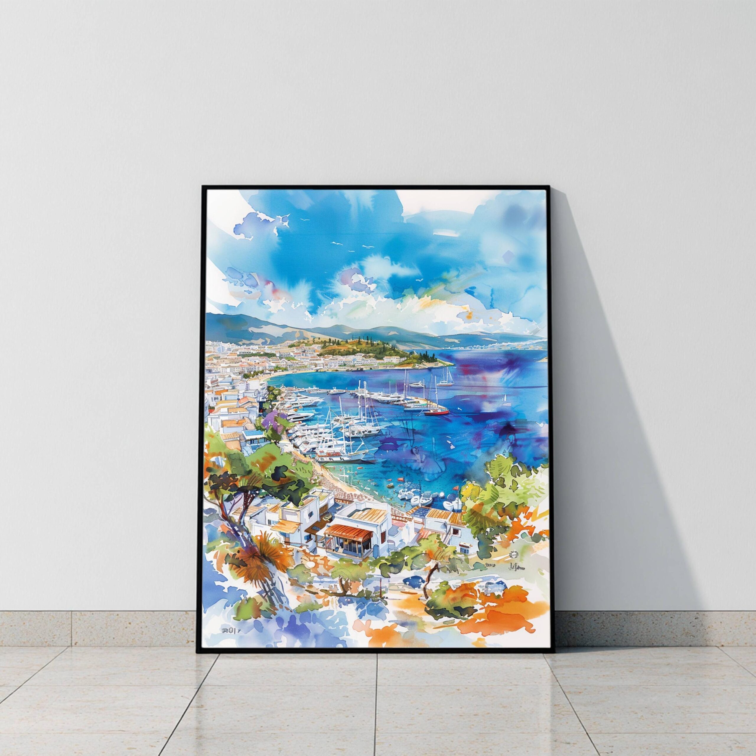 Bodrum Turkey Watercolor Print: Türkiye Europe Travel Art Poster - Image 9