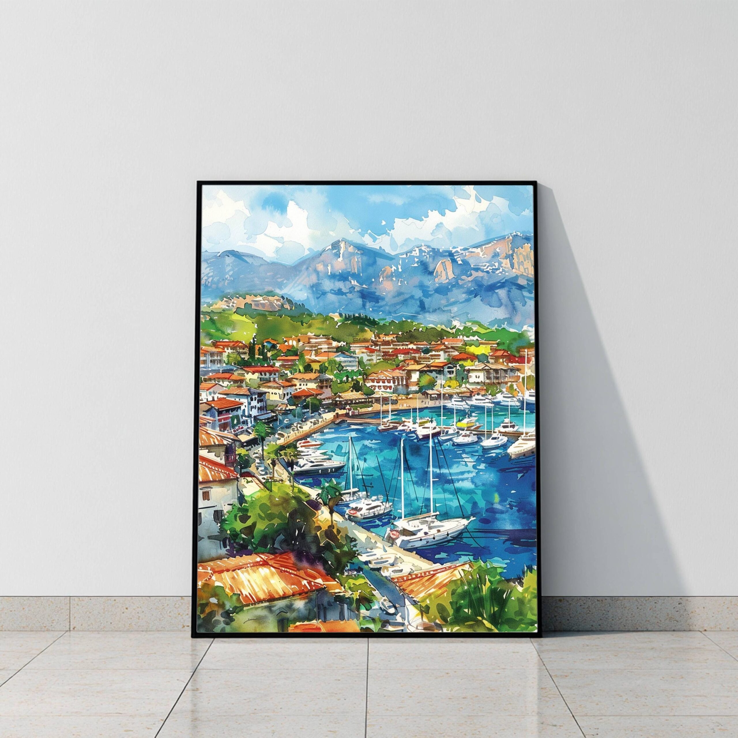Antalya Turkey Watercolor Print: Europe Travel Art Poster - Image 9