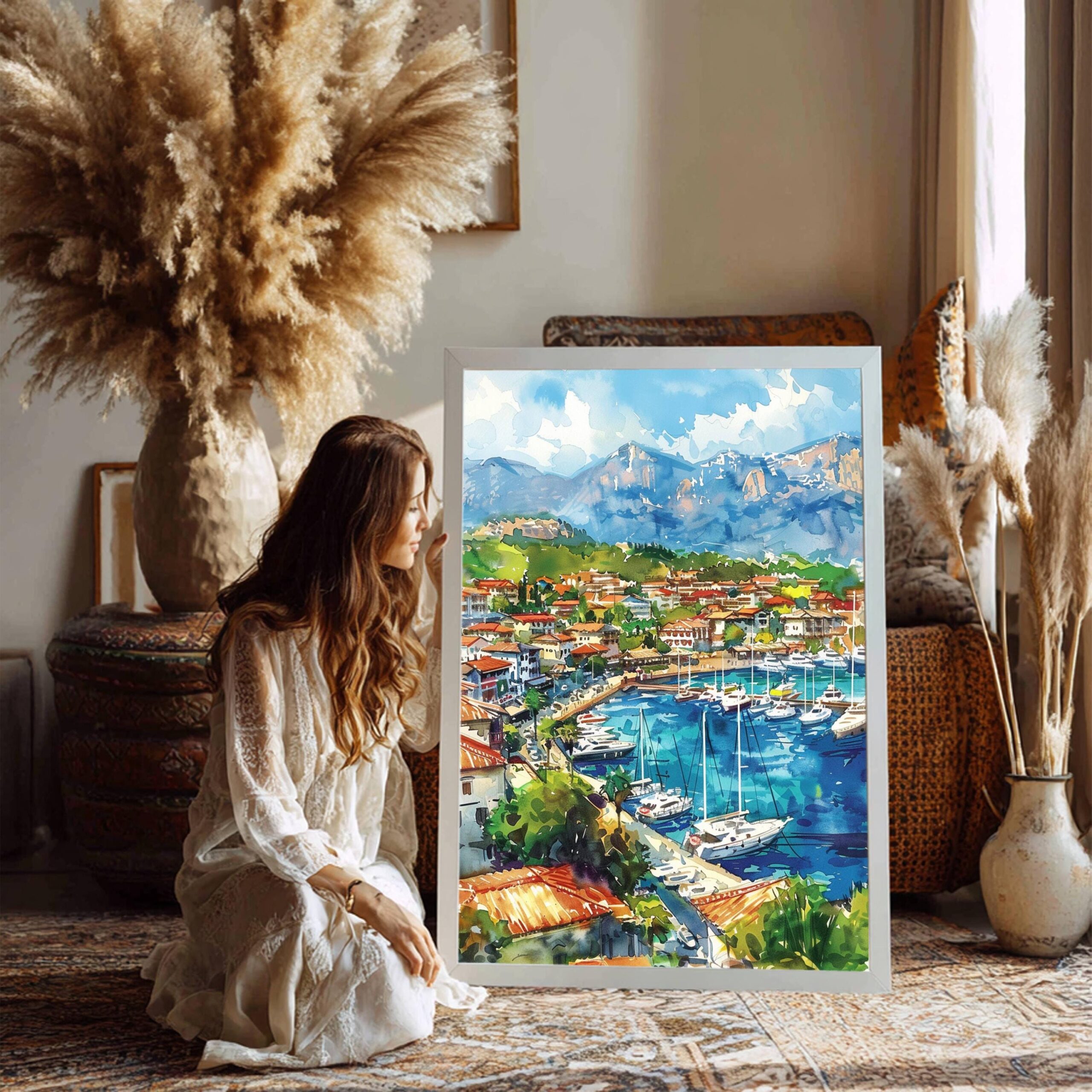 Antalya Turkey Watercolor Print: Europe Travel Art Poster - Image 3