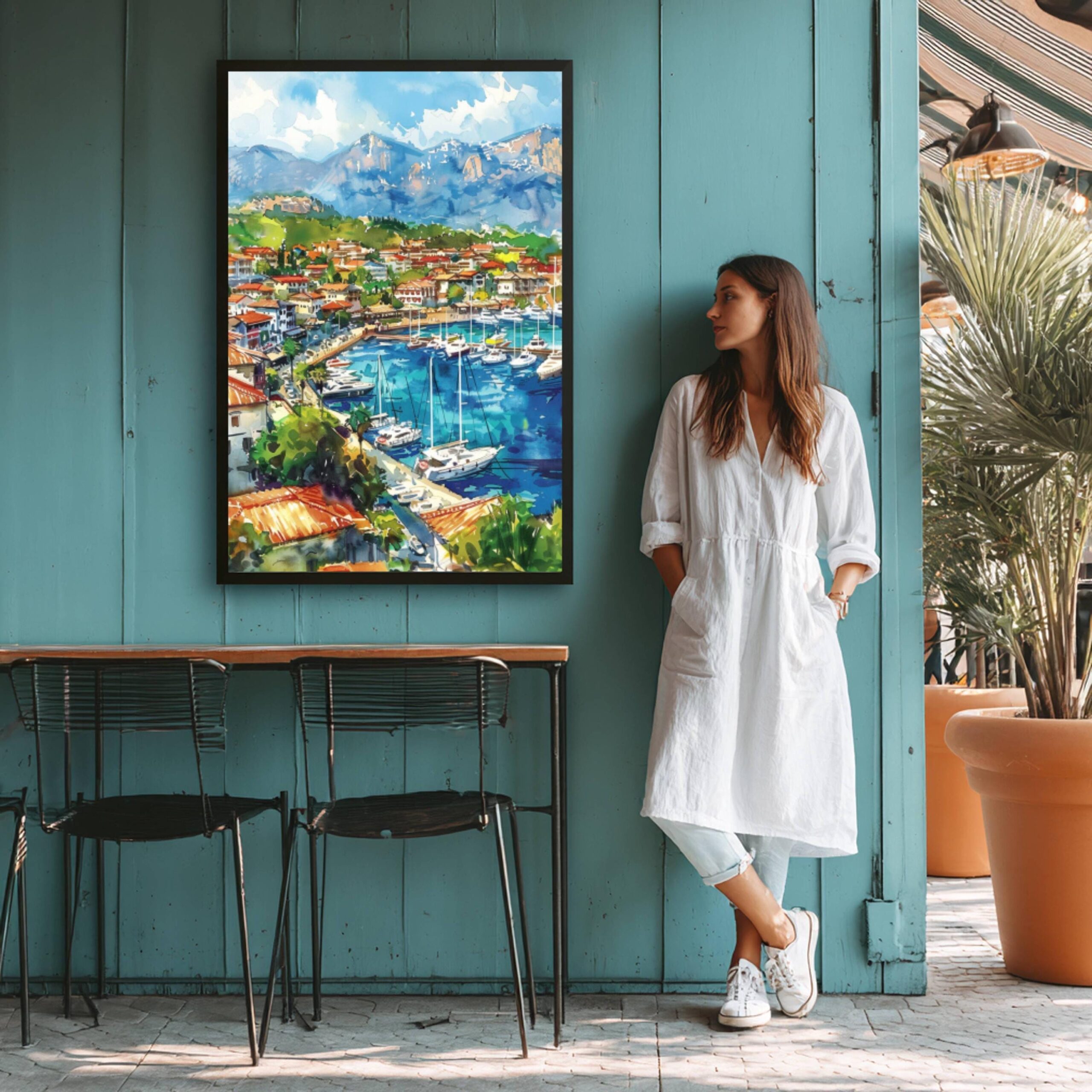 Antalya Turkey Watercolor Print: Europe Travel Art Poster - Image 6