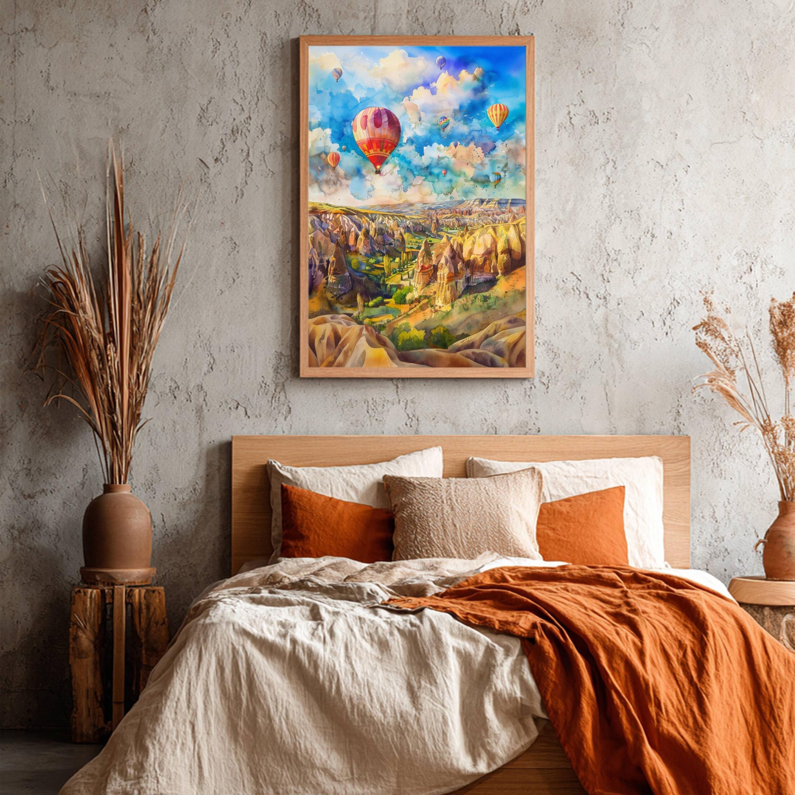 Cappadocia Turkey Watercolor Print: Europe Travel Art Poster - Image 7