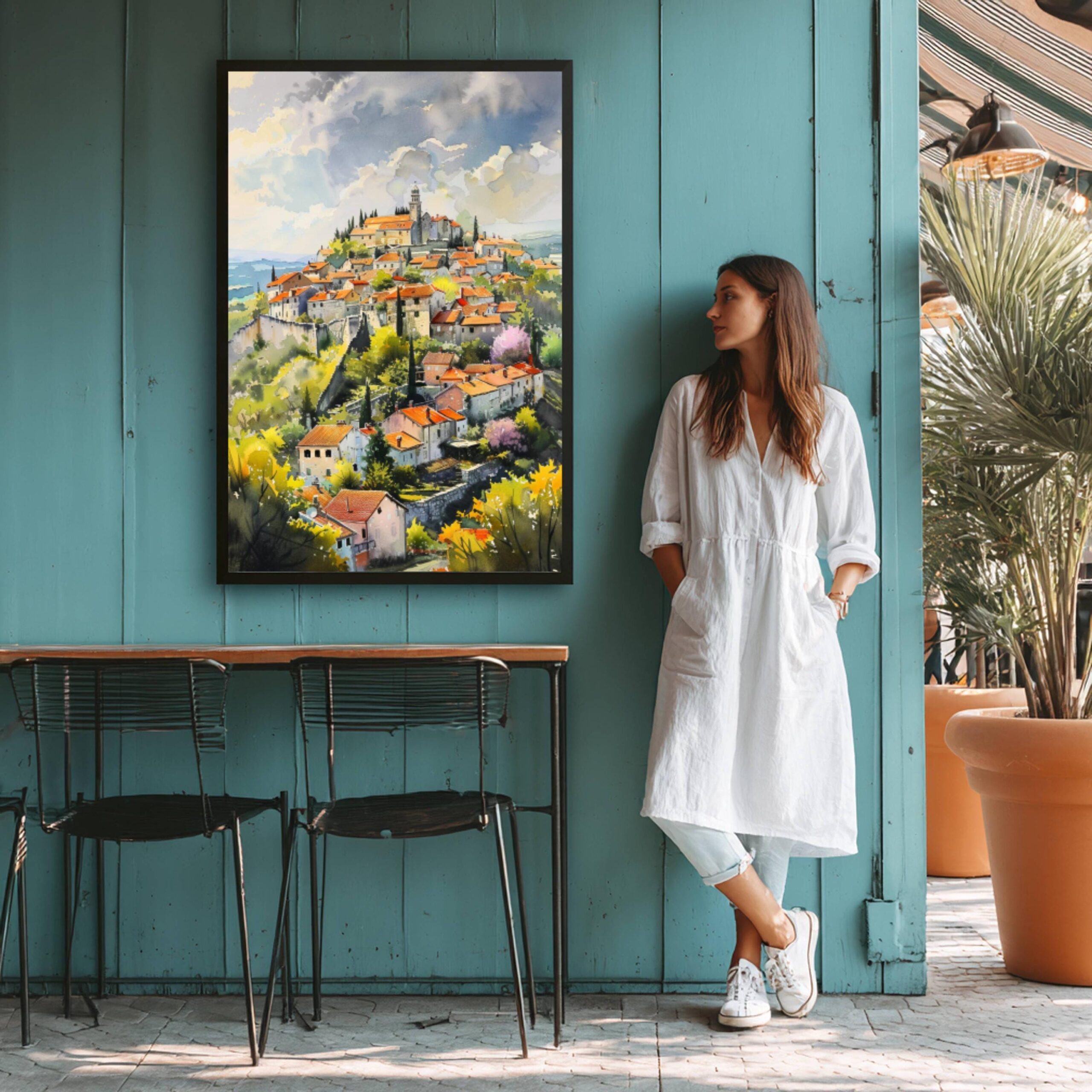 Motovun Village Croatia Watercolor Print: European Travel Poster - Image 7