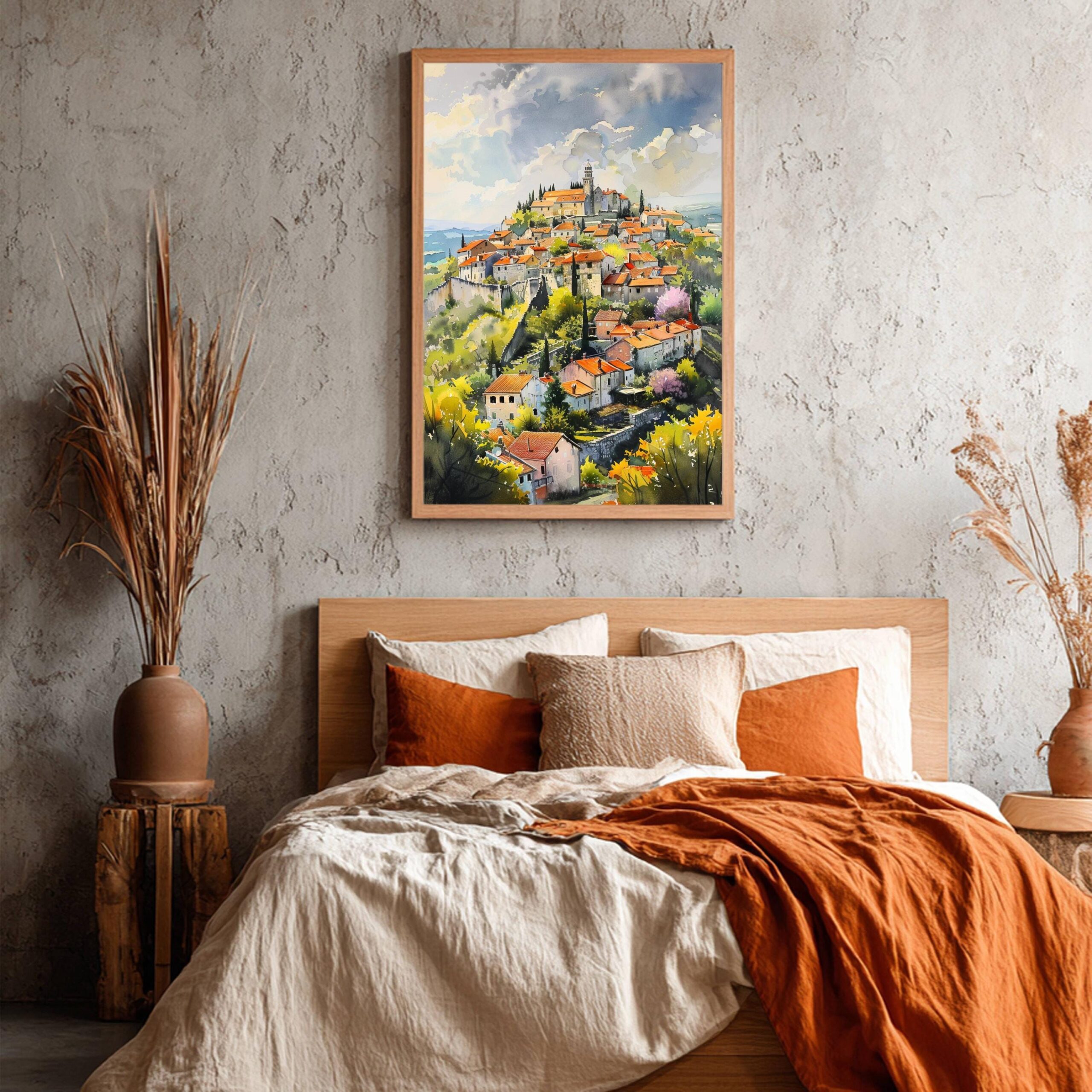 Motovun Village Croatia Watercolor Print: European Travel Poster - Image 8