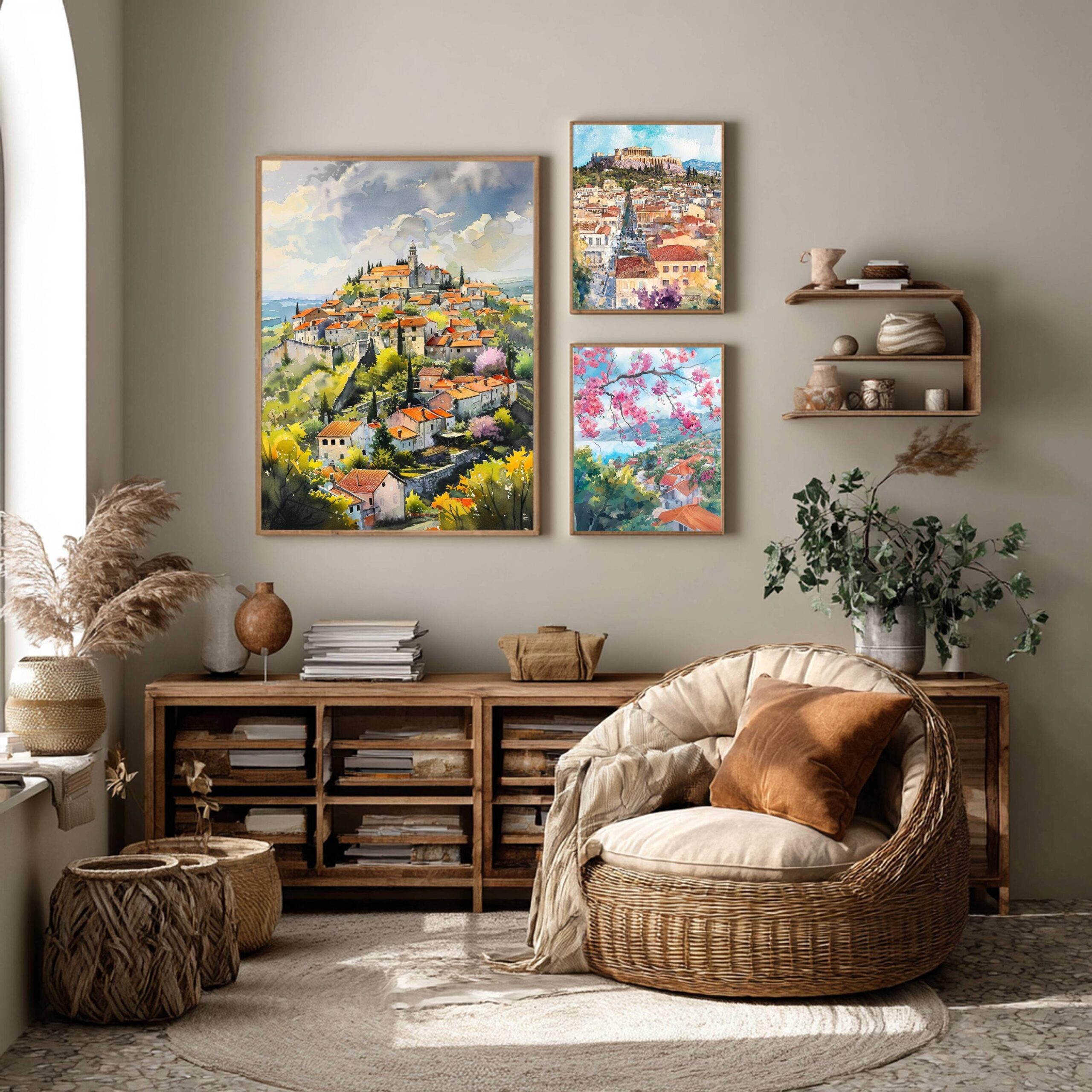 Motovun Village Croatia Watercolor Print: European Travel Poster - Image 3