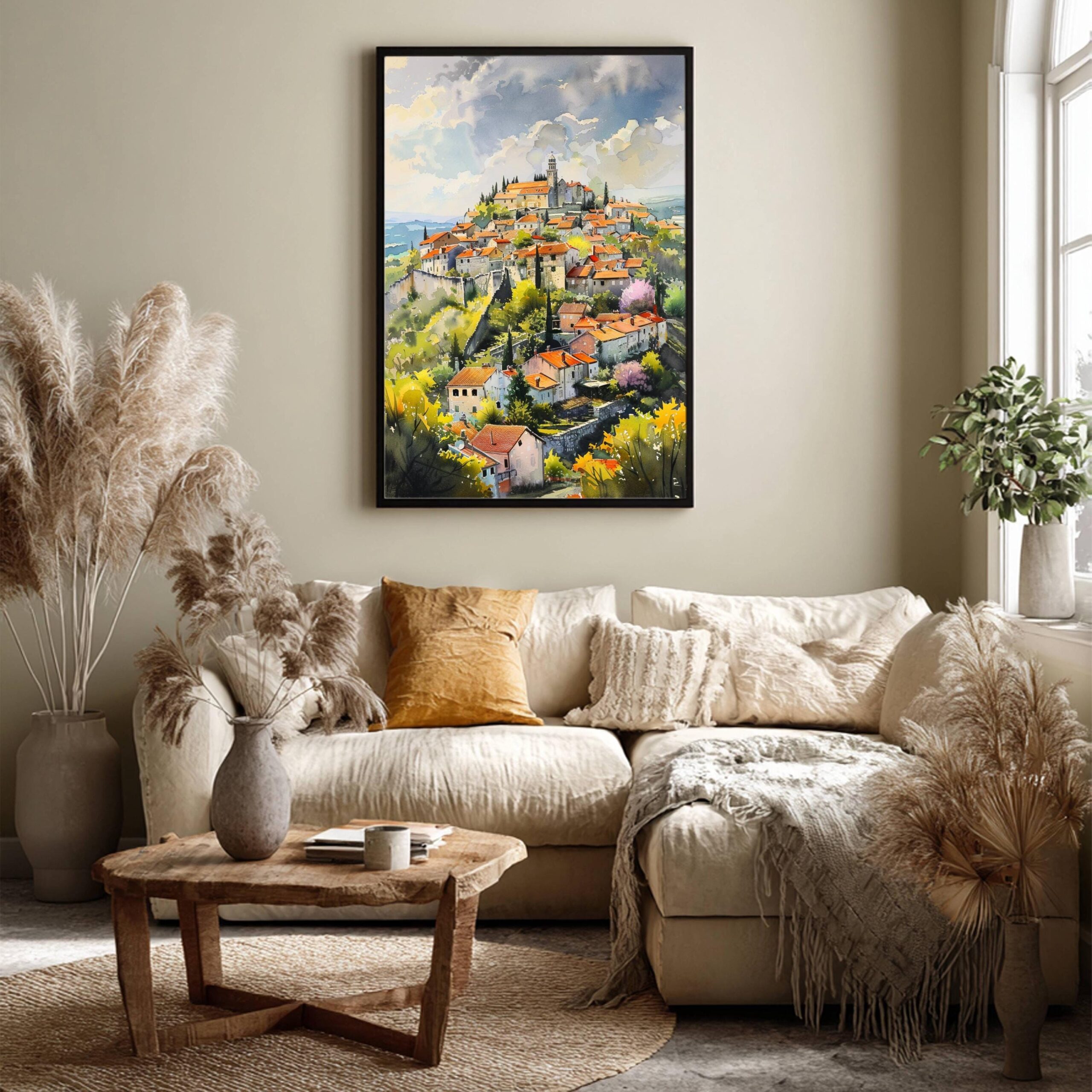 Motovun Village Croatia Watercolor Print: European Travel Poster - Image 9