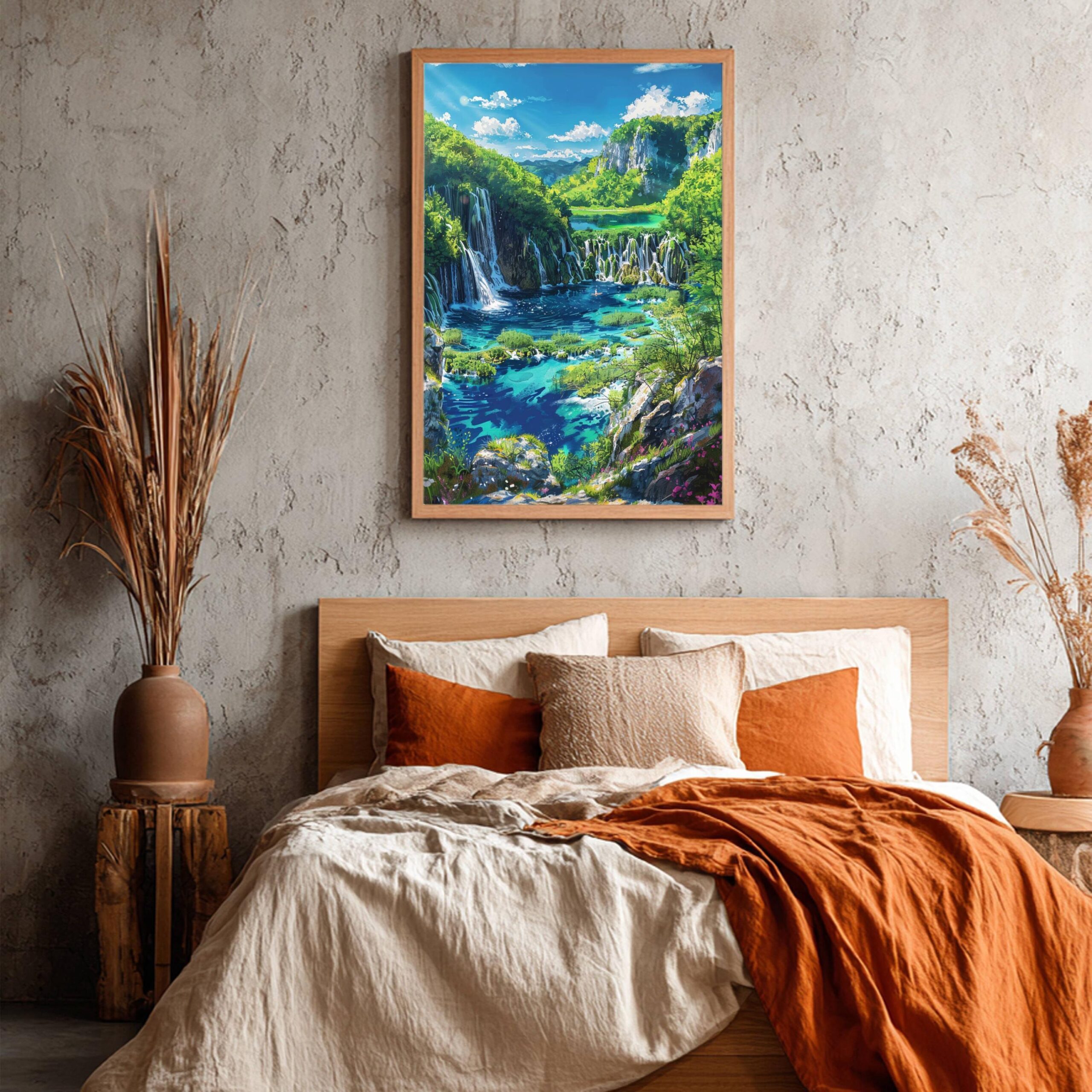 Plitvice National Park Croatia Watercolor Print: European Travel Poster - Image 8